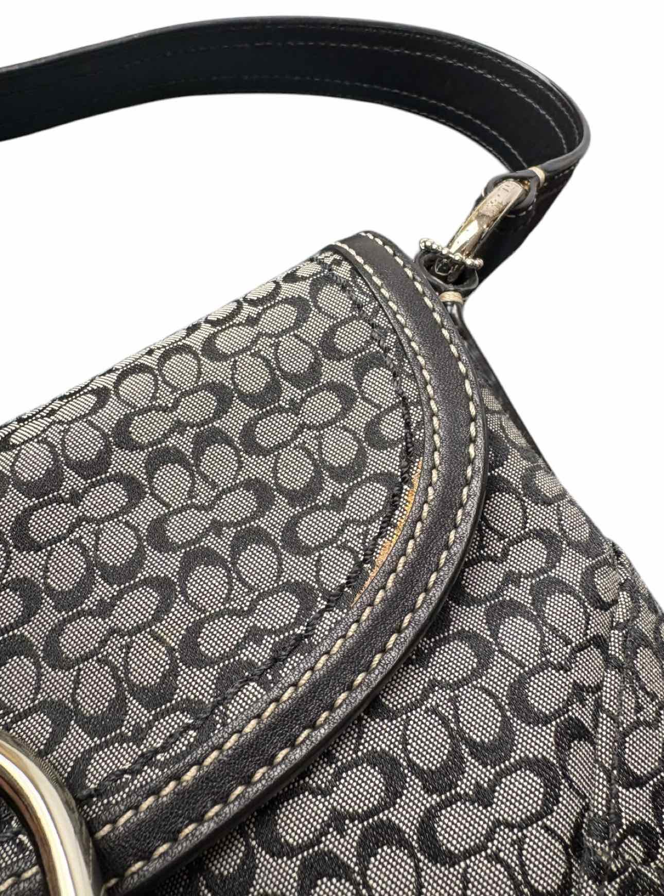 Coach Vintage Signature Sufflette Cloth Purse - Image 7