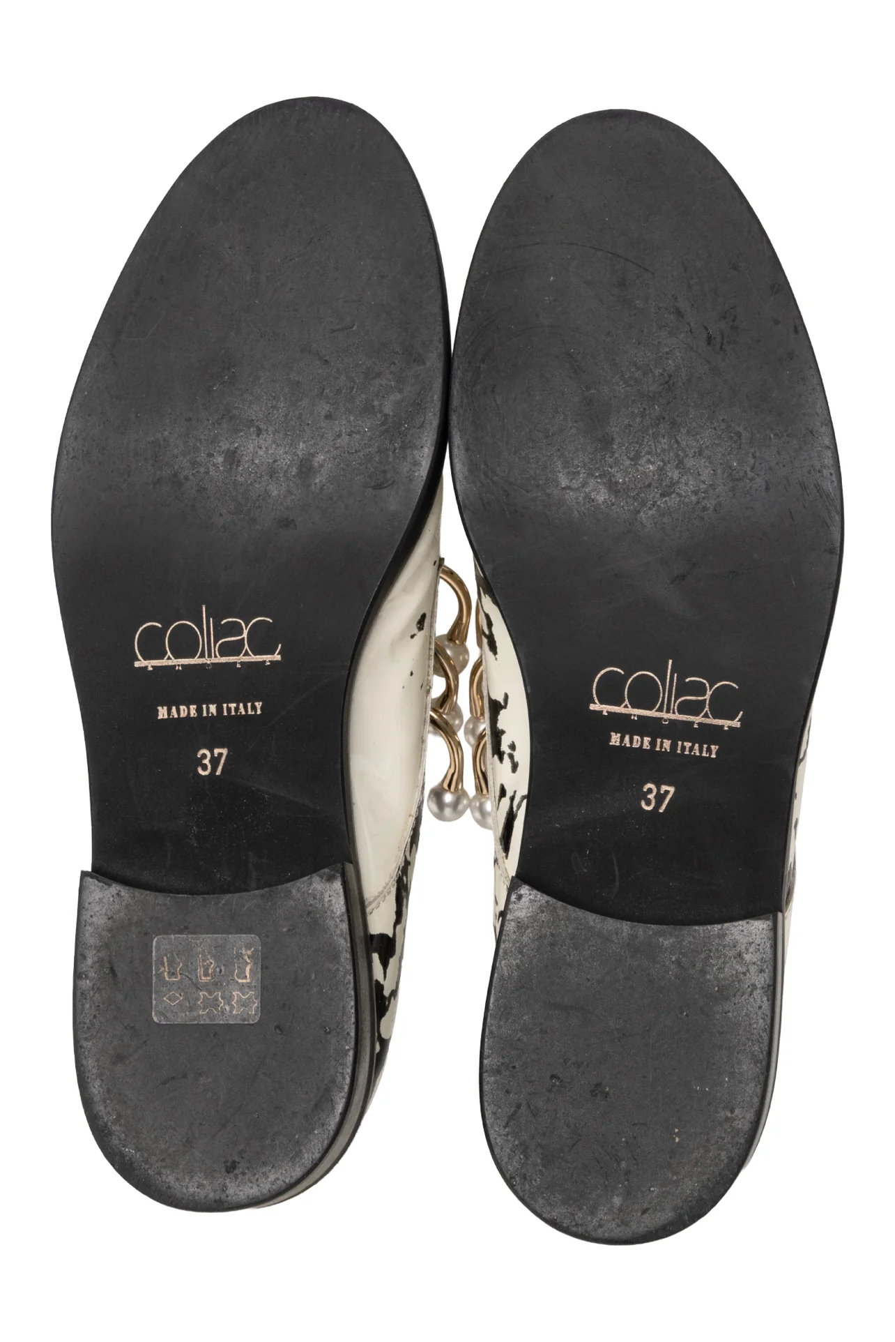 Coliac Size 37 Marble Pierced Slip On Oxford Flats - Image 6