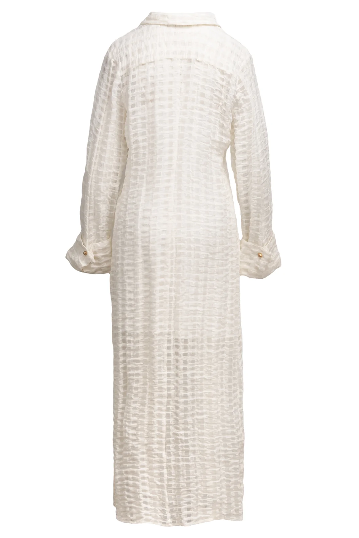 Cult Gaia Size XL Pernille Checked Sheer Maxi Dress - Image 2