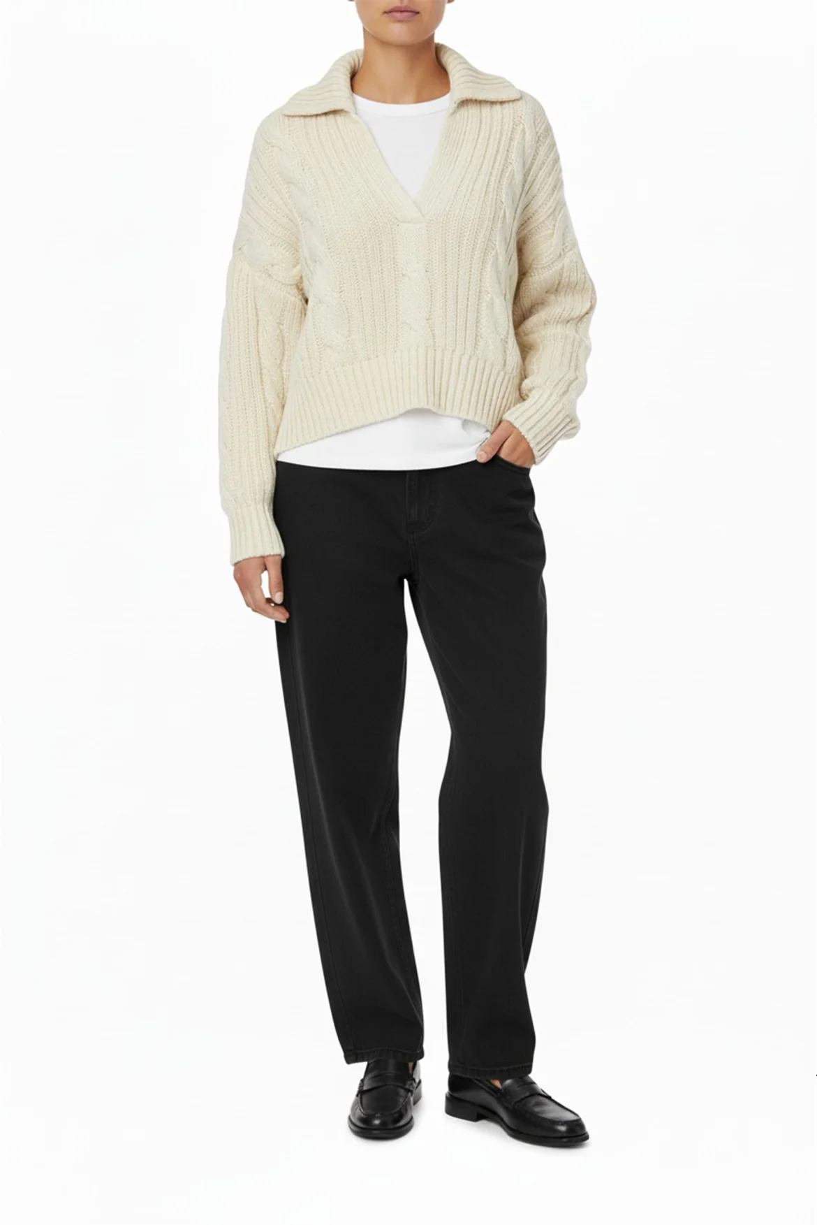 Denimist Size XXS Cableknit Sweater - Image 2