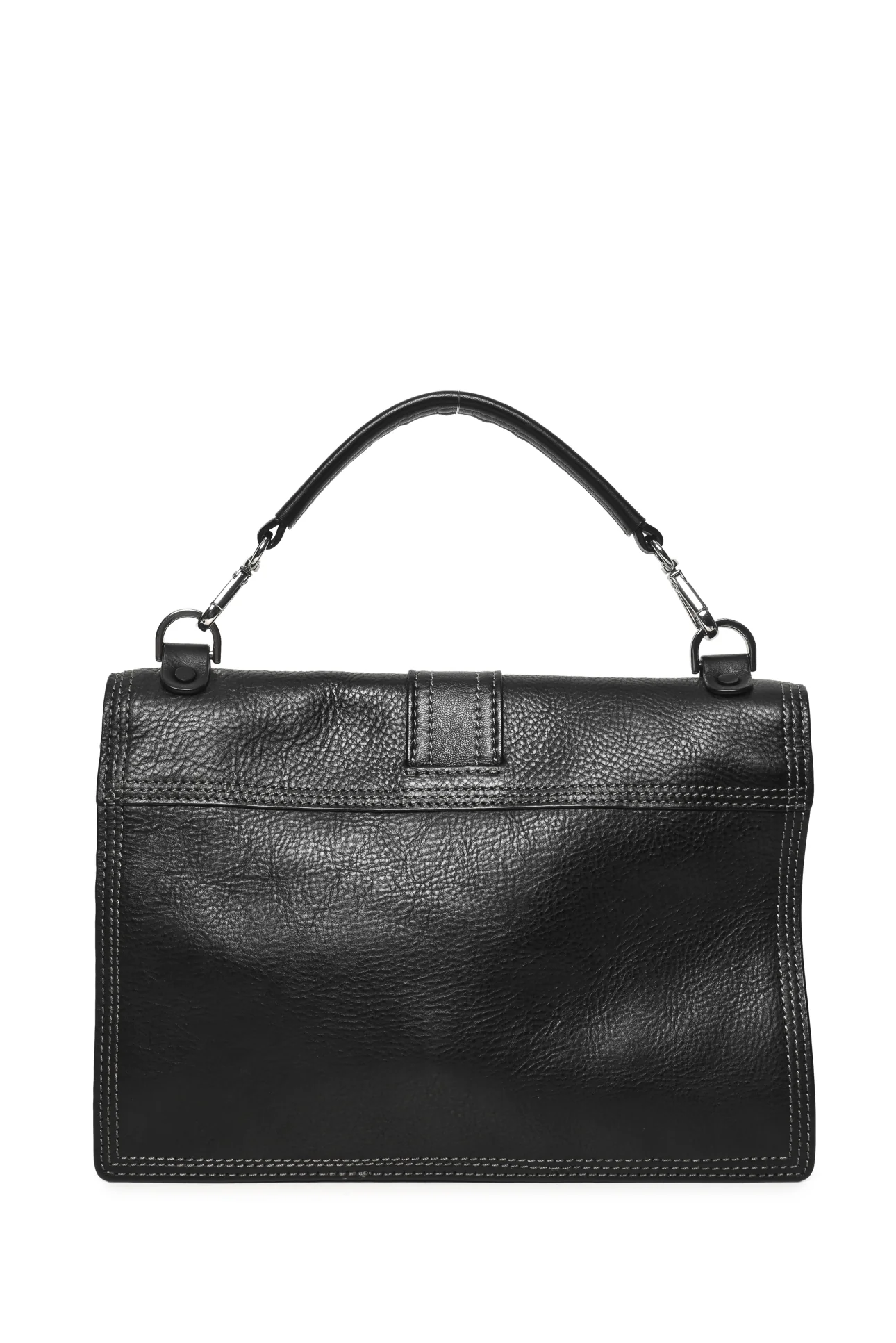 Diesel Miss-Match Grained & Smooth Leather Flap Crossbody - Image 3