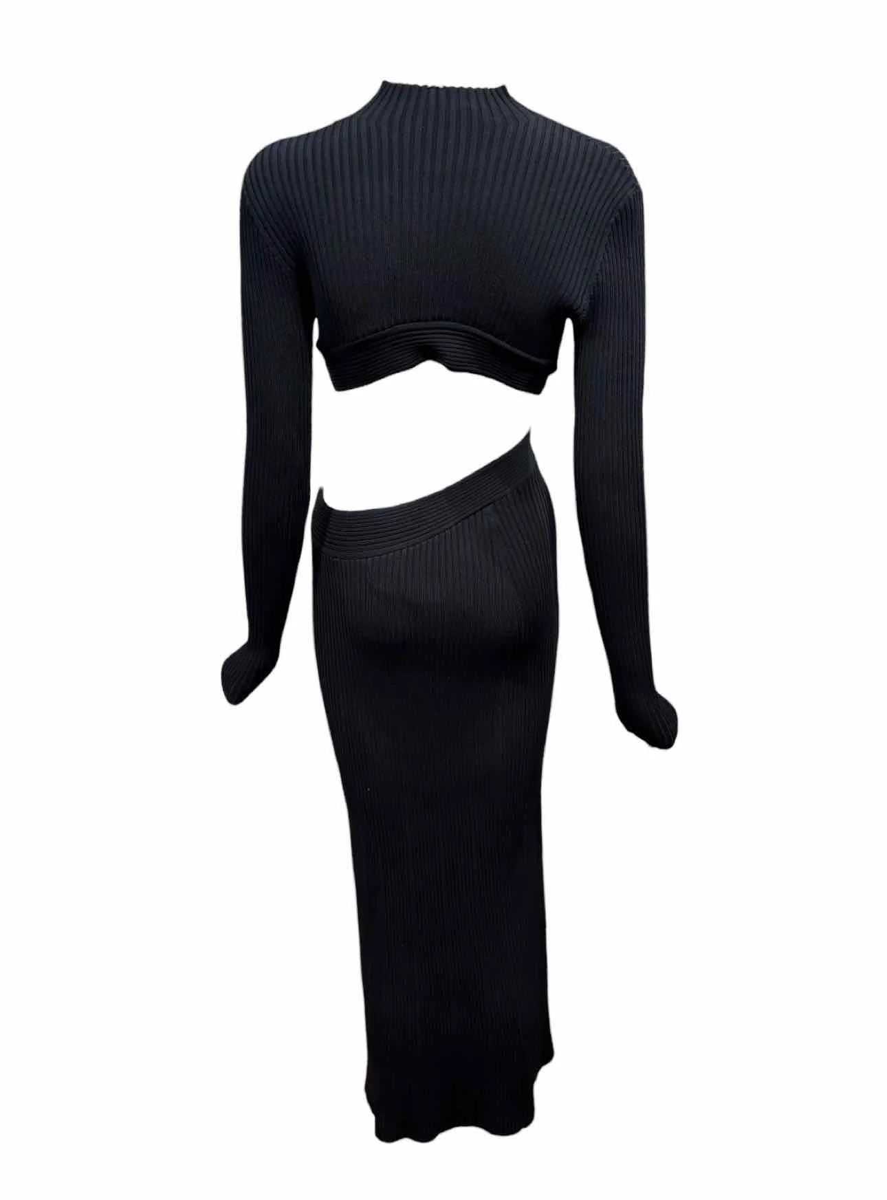 Dion Lee Size 6 Long Sleeve Ribbed Sculpted Dress - Image 2