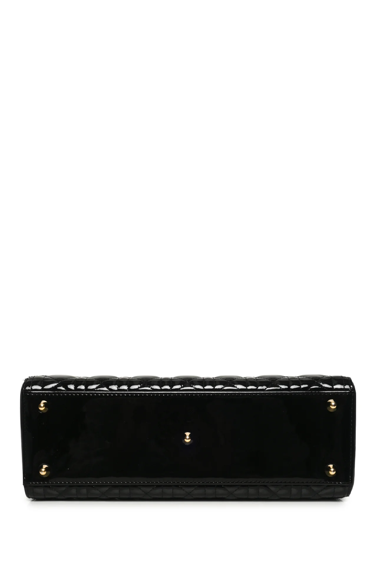 Dior 2012 Cannage Patent Leather Large Lady Dior Tote - Image 4