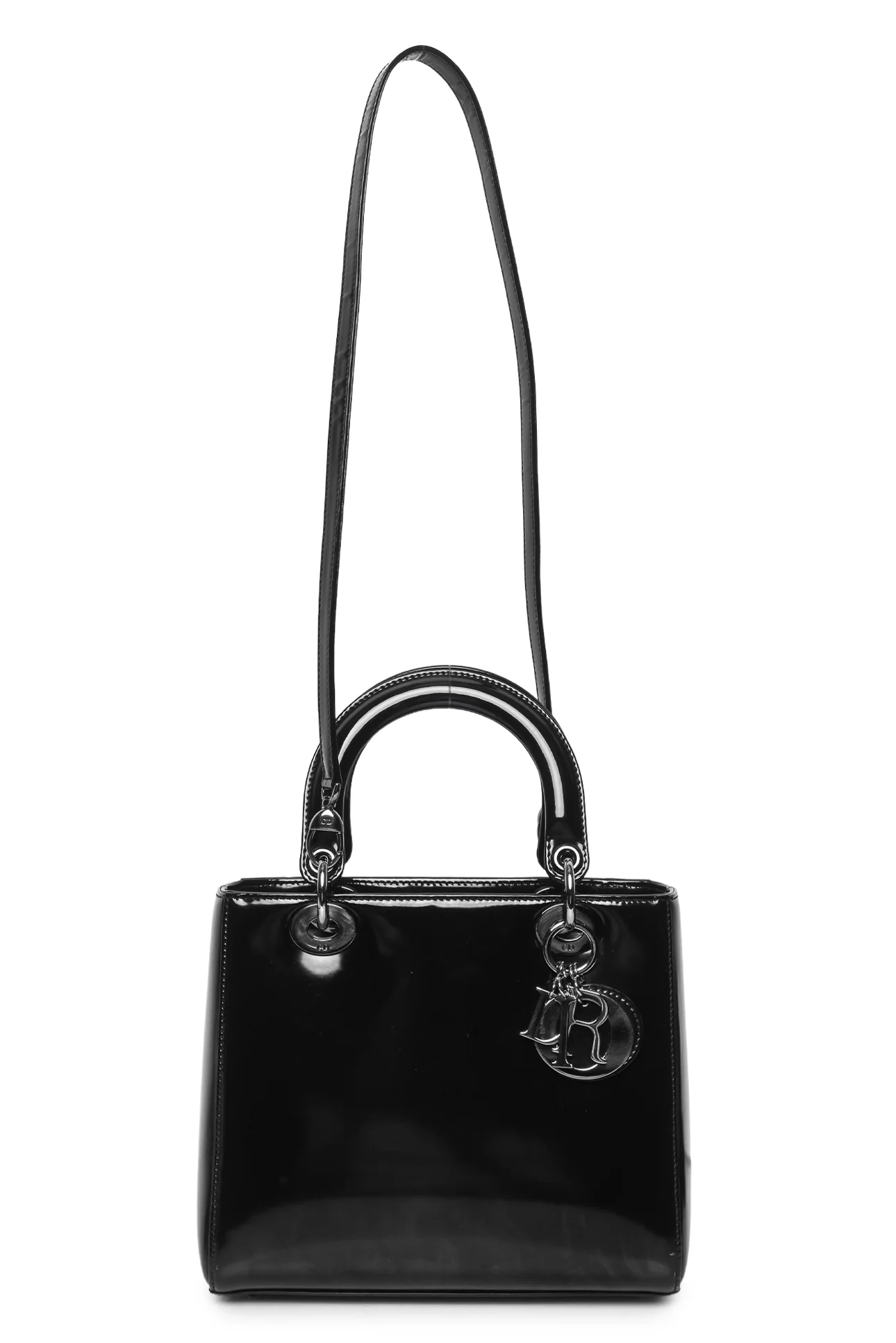 Dior 2013 Medium Patent Smooth Leather Lady Dior Bag - Image 5
