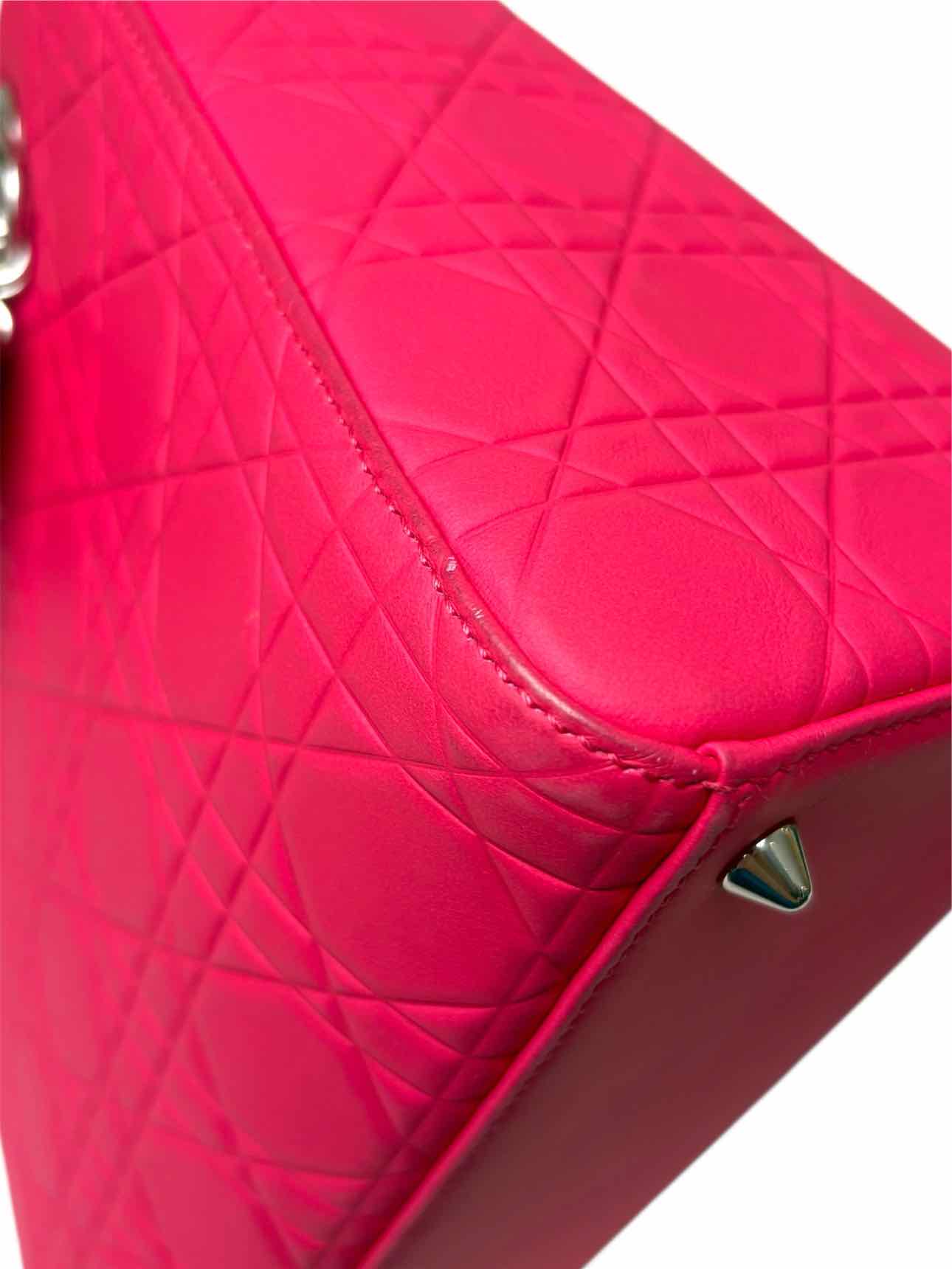 Dior 2013 Ultra Matte Calfskin Cannage Medium Lady Dior Tote - Image 10