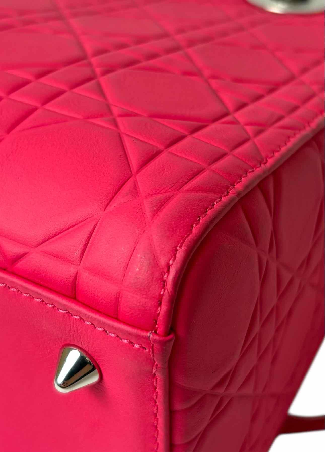 Dior 2013 Ultra Matte Calfskin Cannage Medium Lady Dior Tote - Image 15