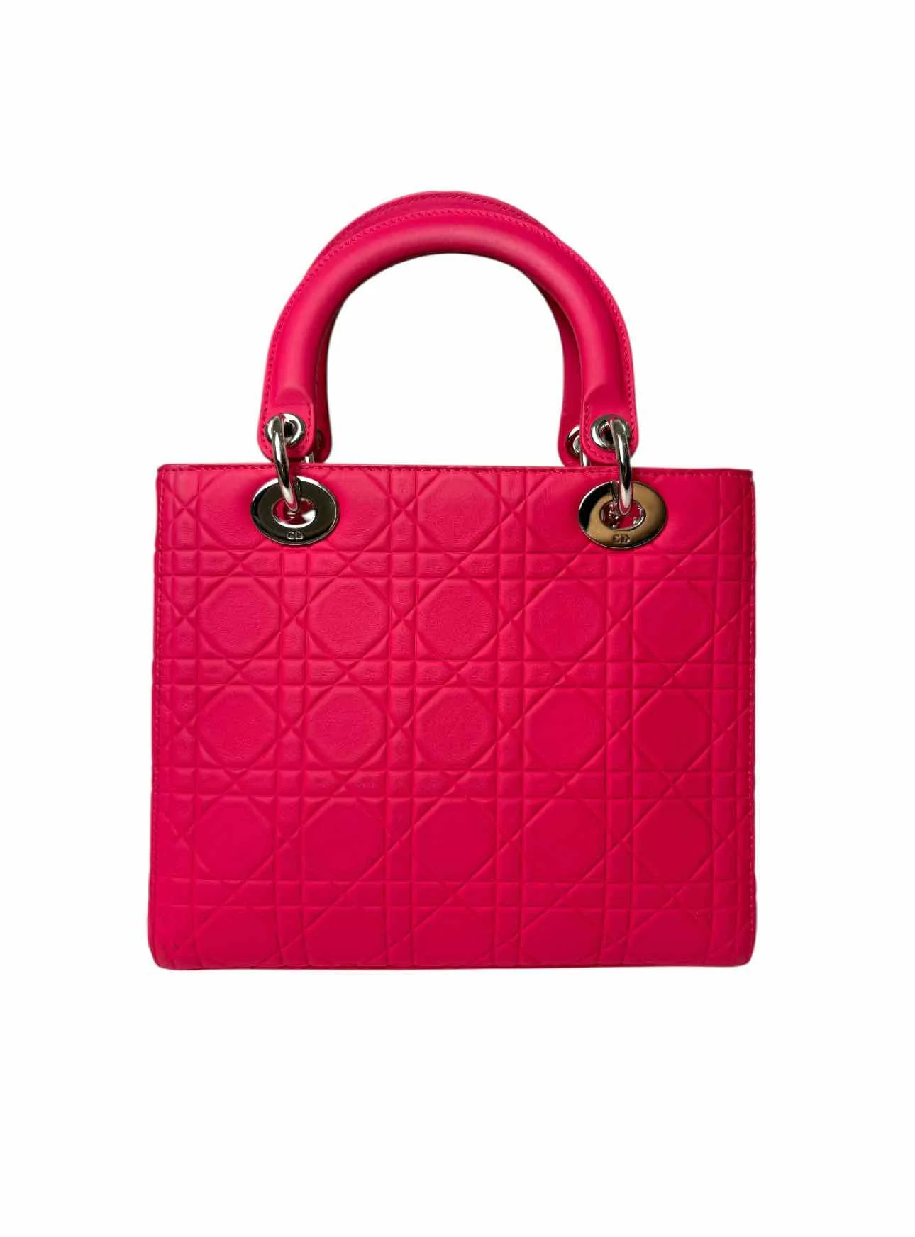 Dior 2013 Ultra Matte Calfskin Cannage Medium Lady Dior Tote - Image 3