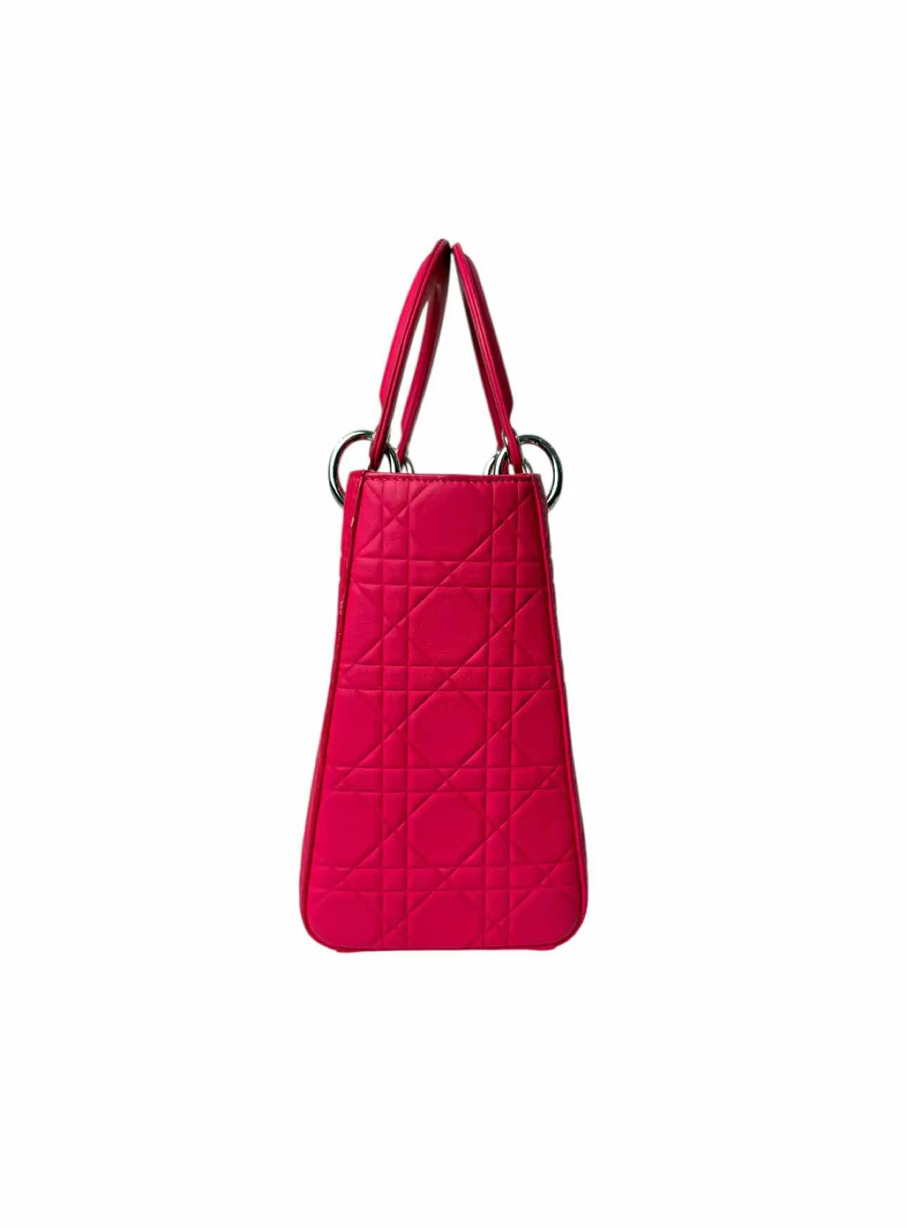 Dior 2013 Ultra Matte Calfskin Cannage Medium Lady Dior Tote - Image 4