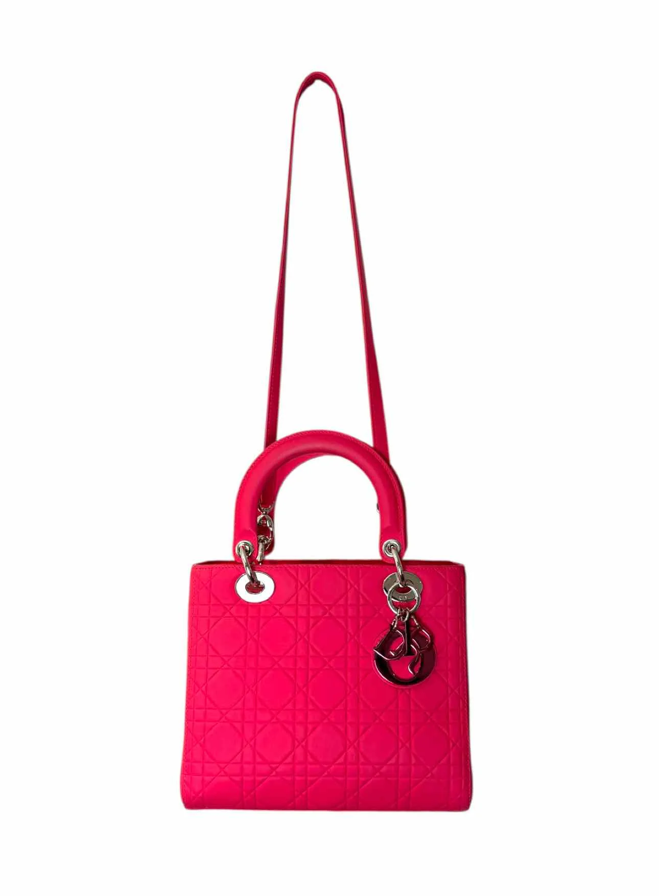 Dior 2013 Ultra Matte Calfskin Cannage Medium Lady Dior Tote - Image 6