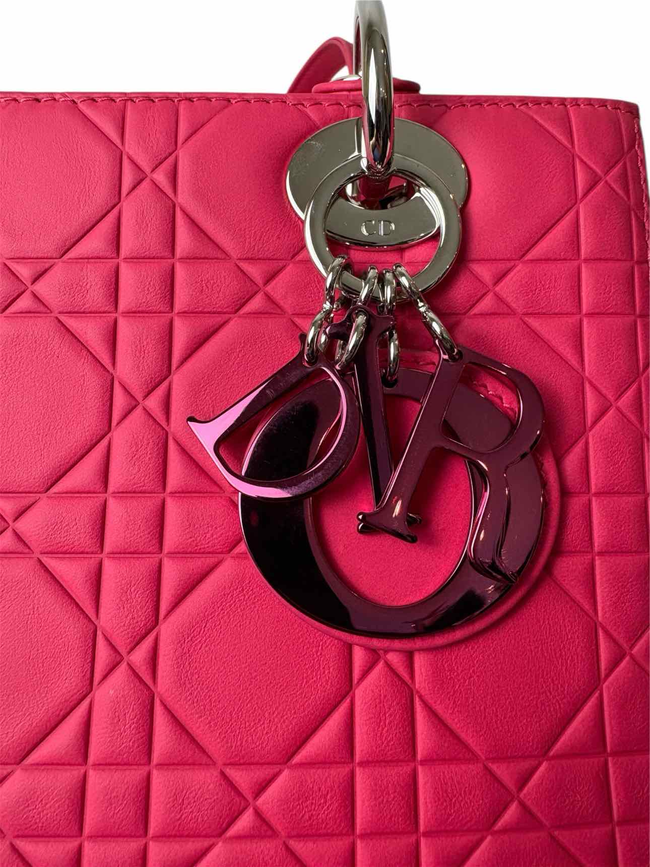 Dior 2013 Ultra Matte Calfskin Cannage Medium Lady Dior Tote - Image 8