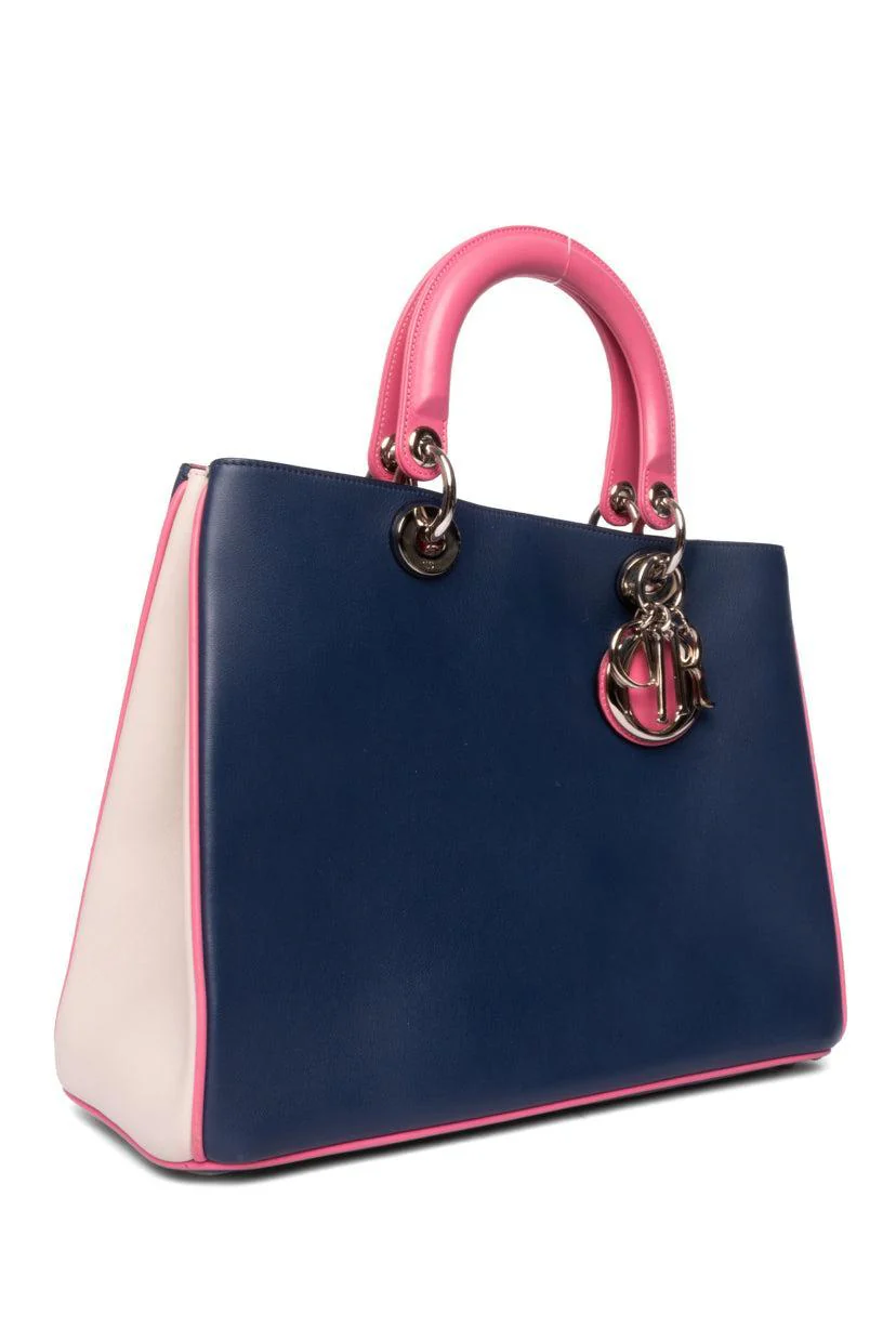 Dior 2014 Medium Tricolor Diorissimo Tote - Image 2