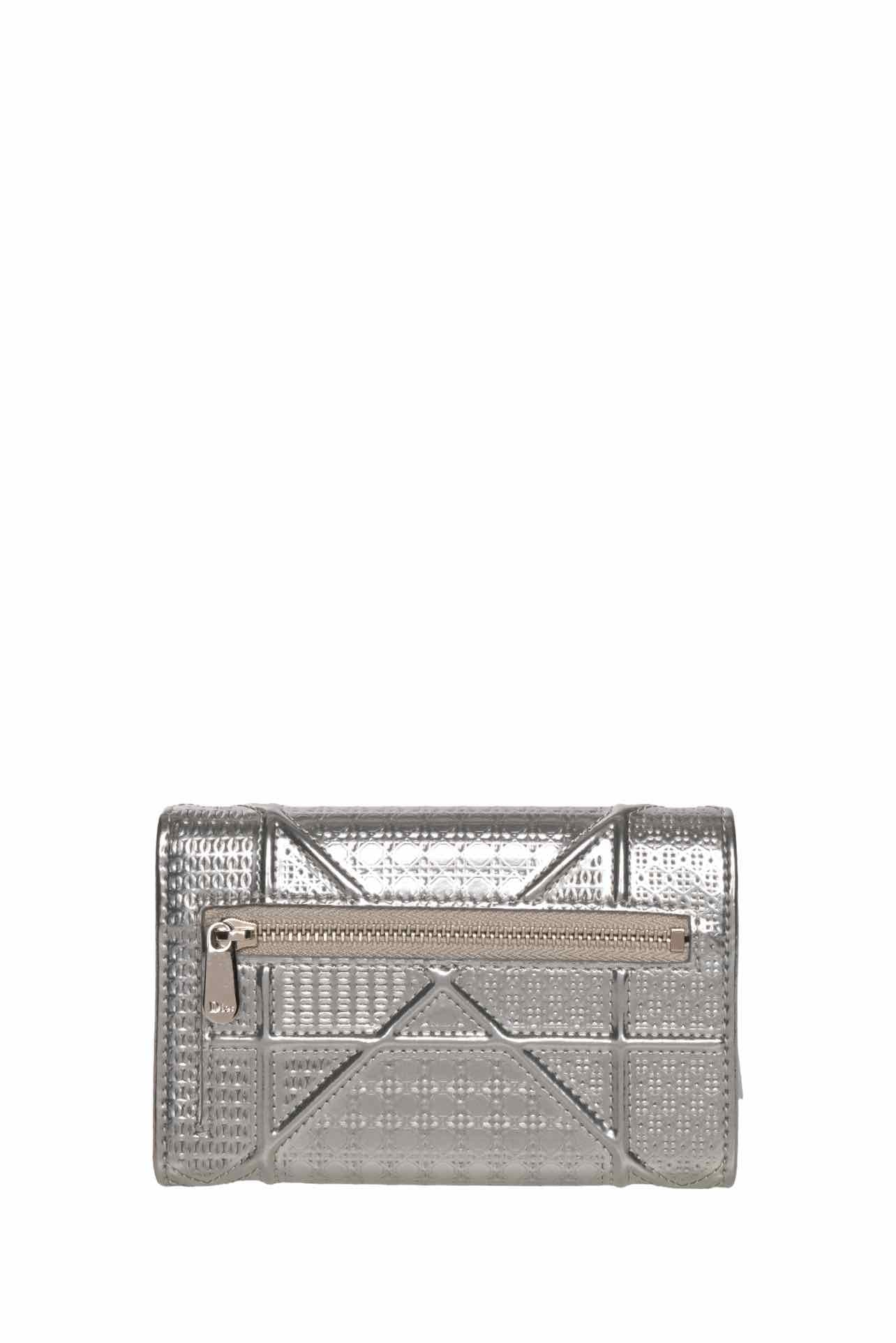 Dior 2017 Diorama Metallic Trifold Wallet - Image 2
