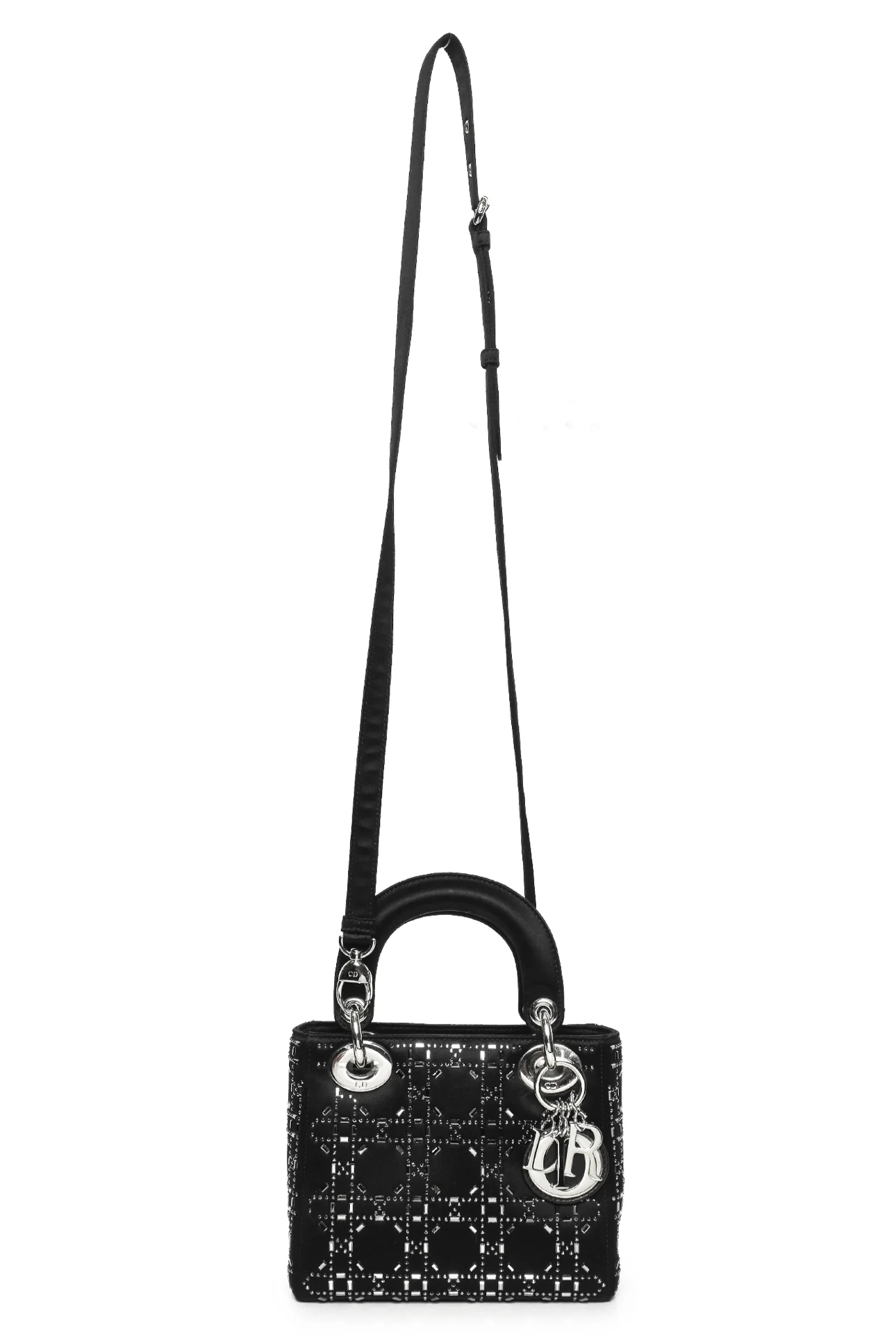 Dior 2017 Strass Cannage Satin Mini Lady Dior Bag - Image 5