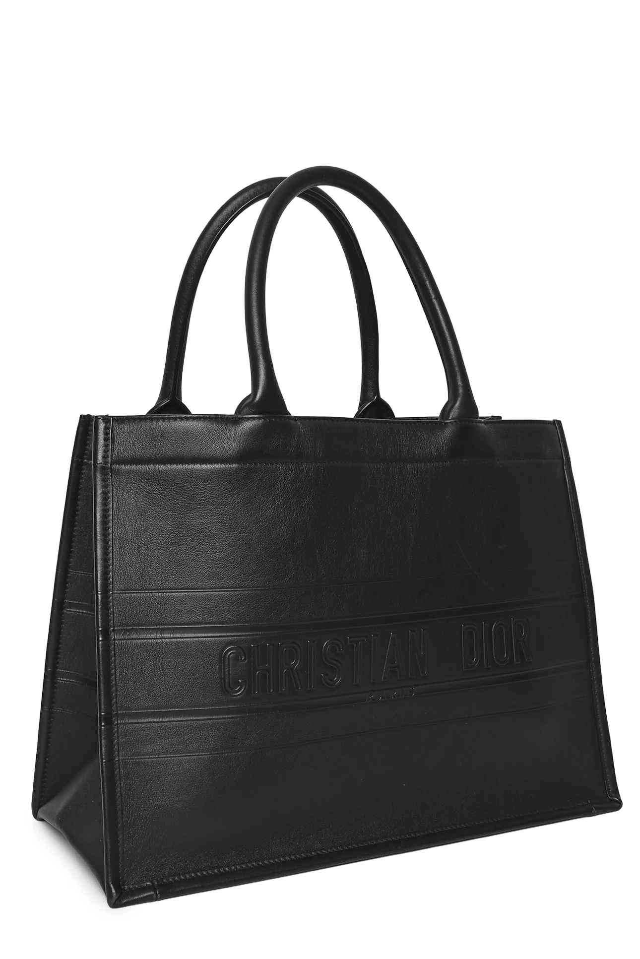 Dior 2020 Medium Embossed Calfskin Leather Book Tote - Image 2