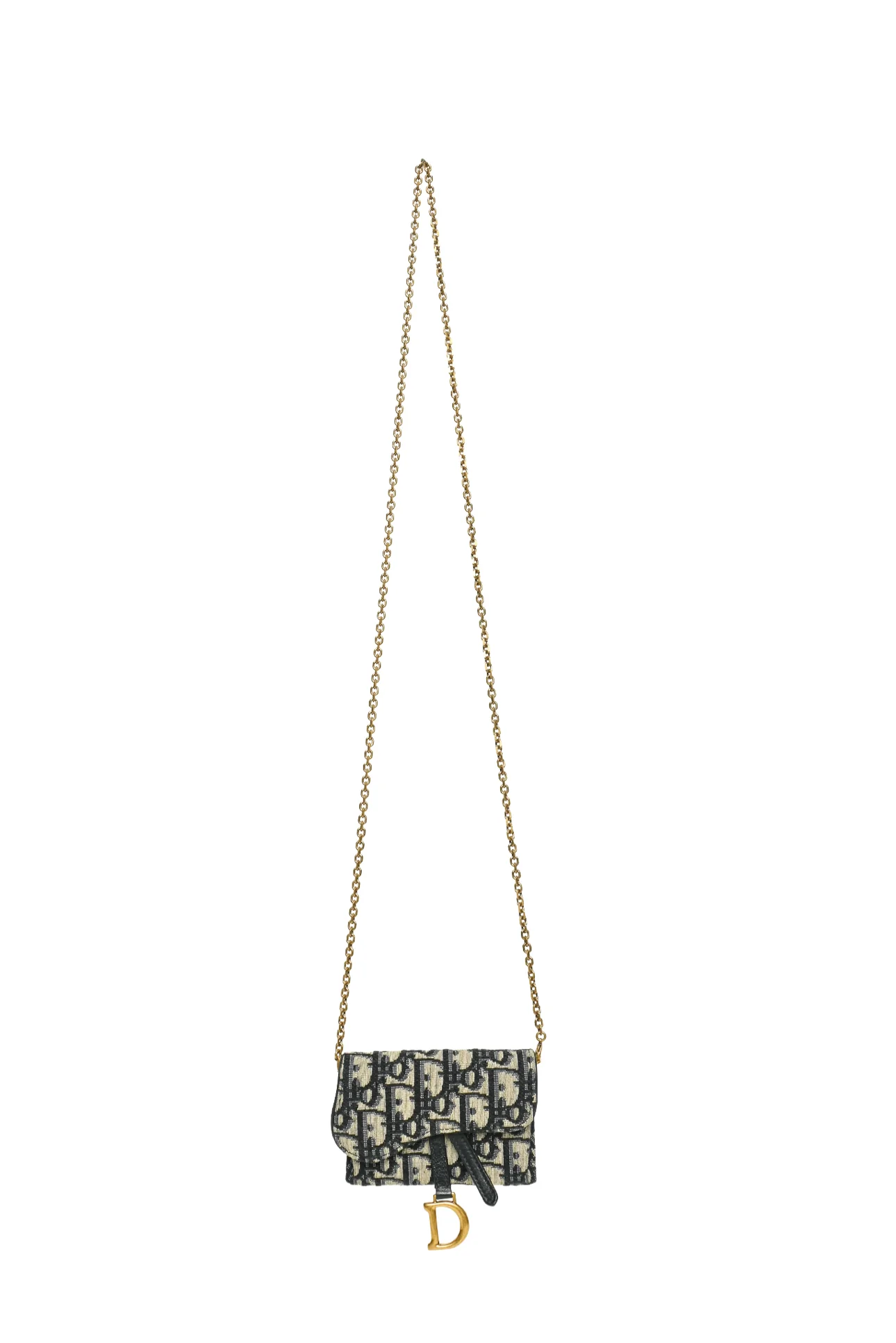 Dior 2021 Oblique Jacquard Nano Saddle Chain Pouch - Image 4