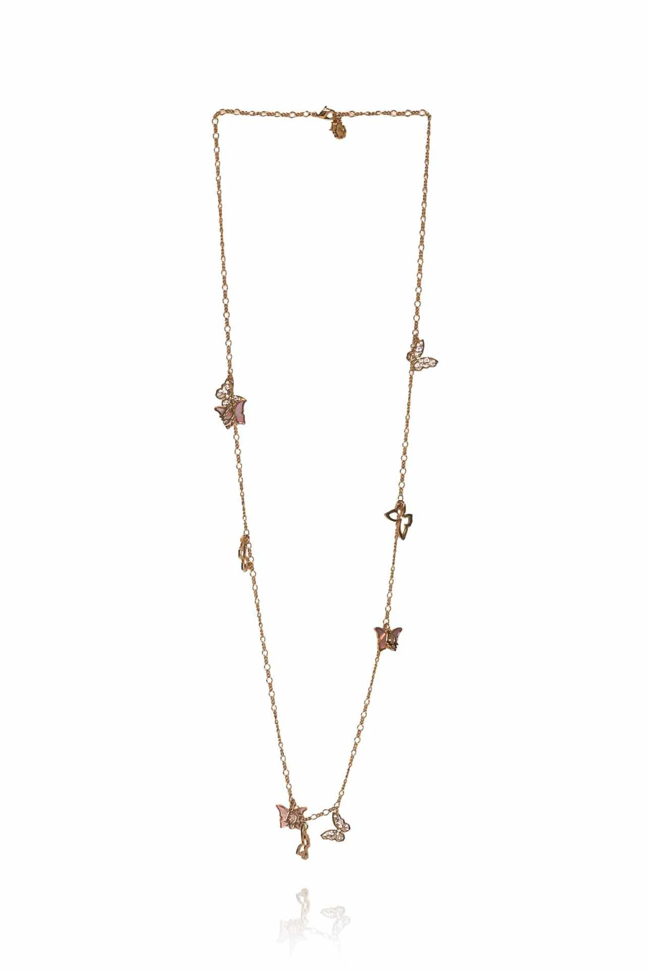 Dior Butterfly Charm Long Necklace - Image 2