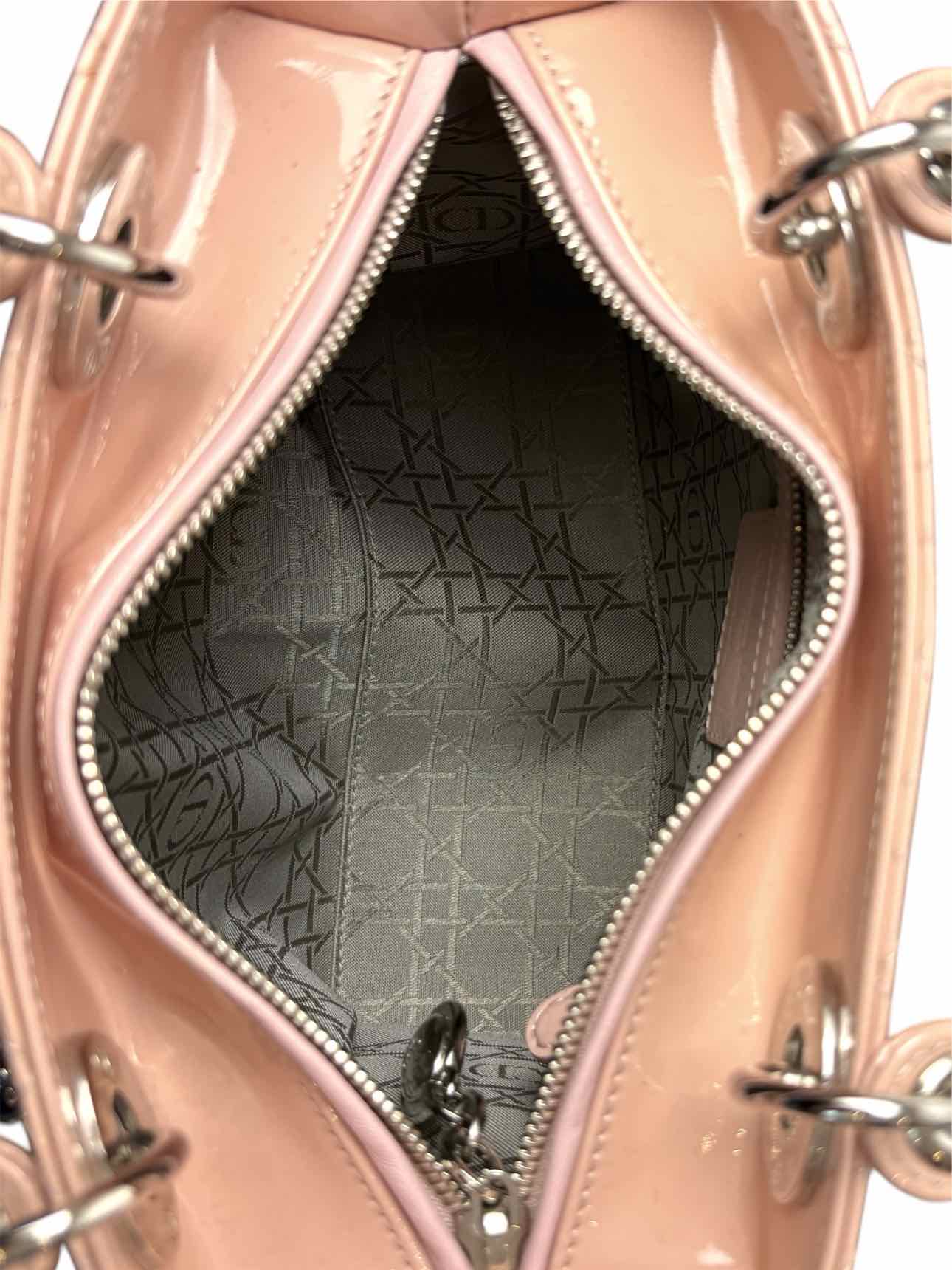 Dior Lady Dior Medium Patent Cannage Purse - Image 7