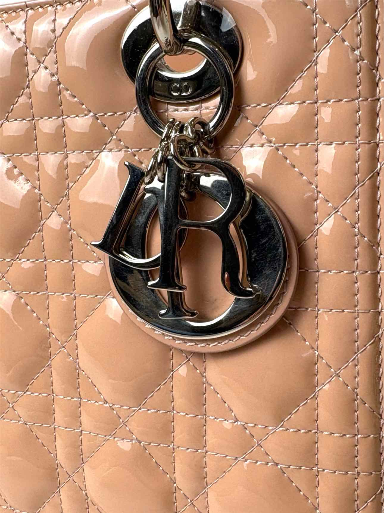 Dior Lady Dior Medium Patent Cannage Purse - Image 8
