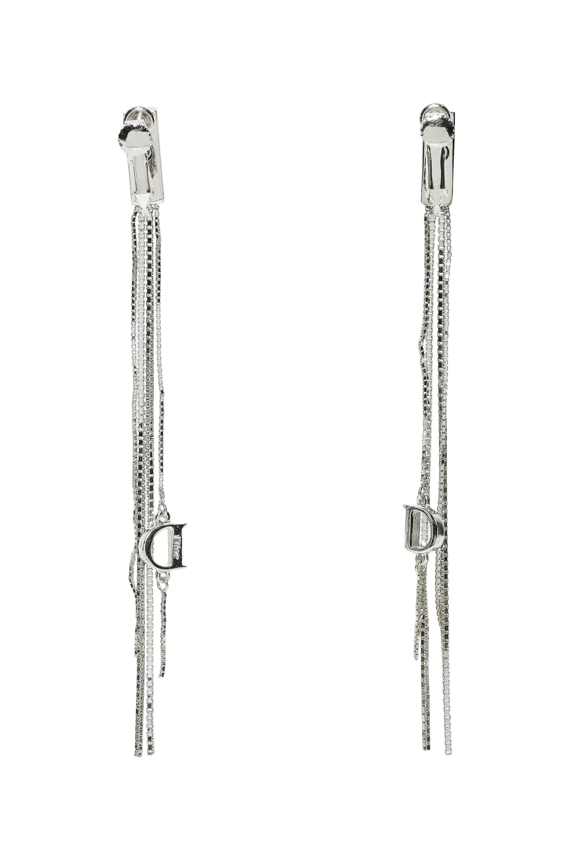 Dior Multi Strand Logo Dangle Clip On Earrings - Image 2