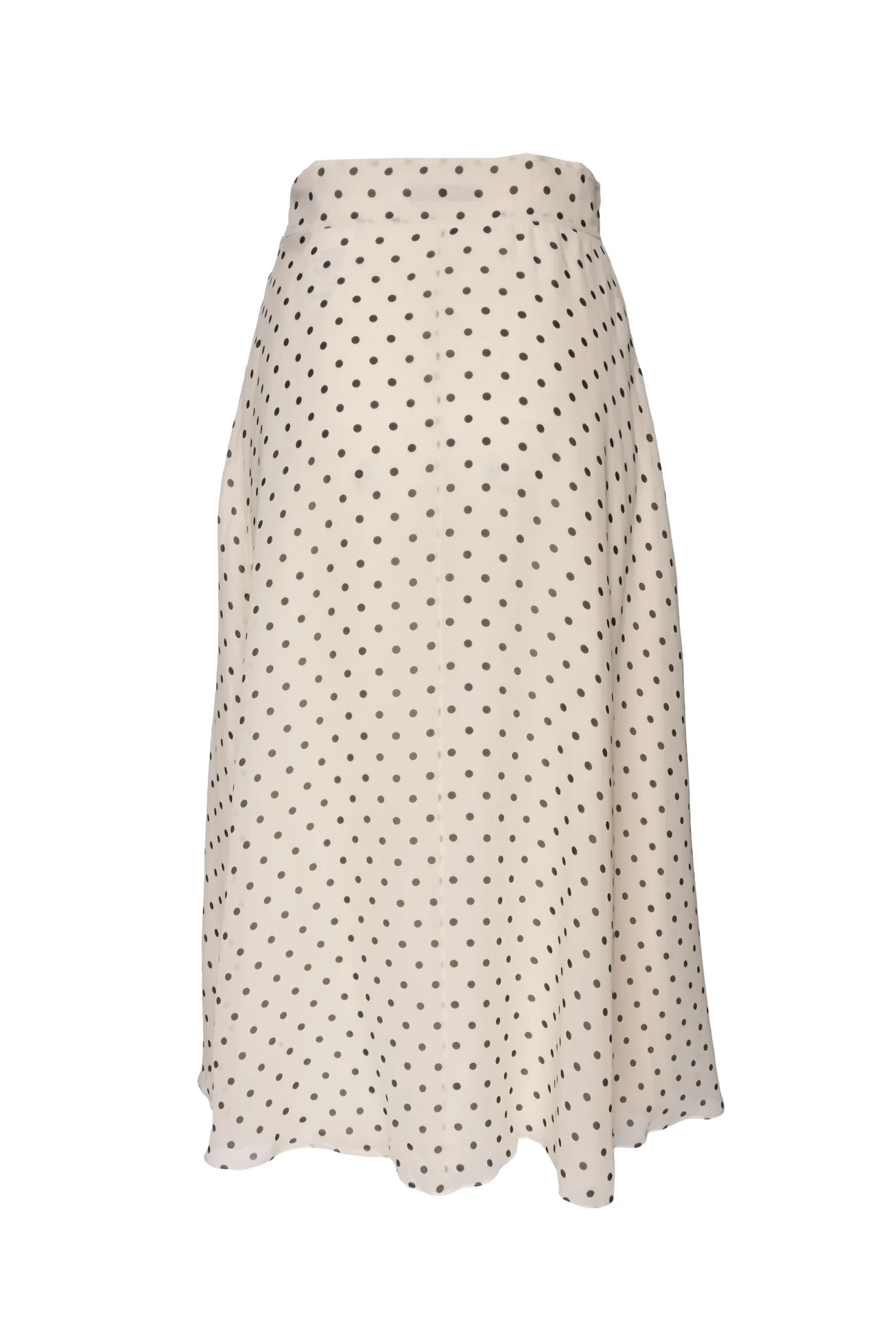 Dior Size 2 Polkadot Silk Chiffon Midi Skirt - Image 2