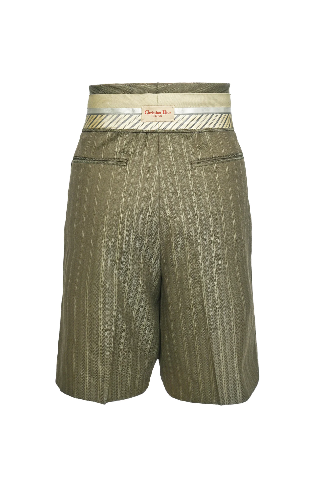 Dior Size 32 Men's Logo Striped Suit Shorts - Image 2