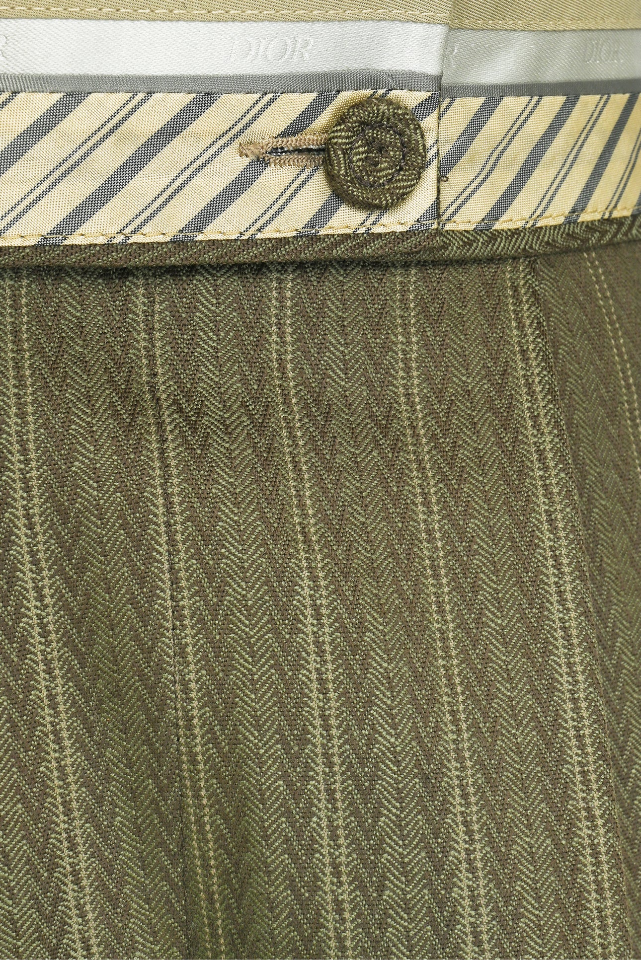 Dior Size 32 Men's Logo Striped Suit Shorts - Image 3