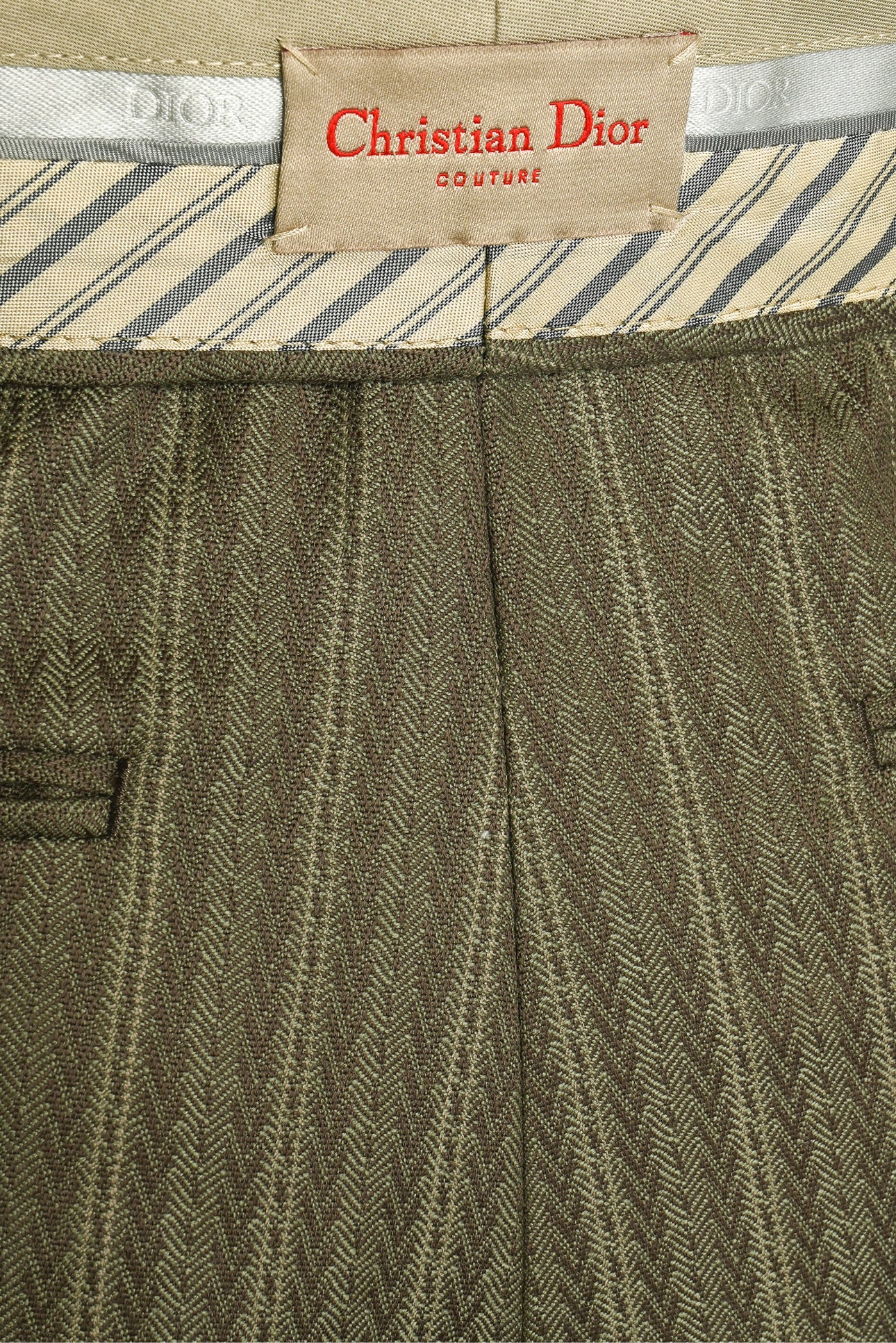 Dior Size 32 Men's Logo Striped Suit Shorts - Image 4