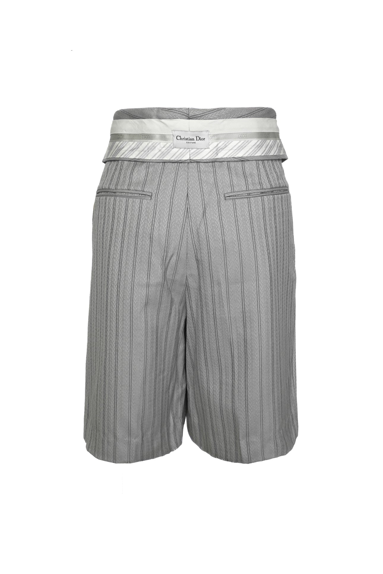 Dior Size 32 Men's Logo Striped Suit Shorts - Image 2