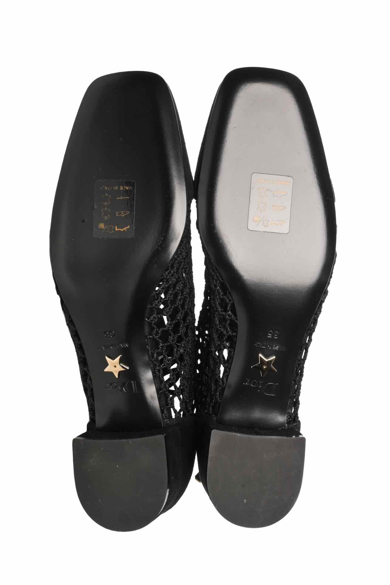 Dior Size 35 Suede & Fishnet Naughtily-D Ankle Boots - Image 6
