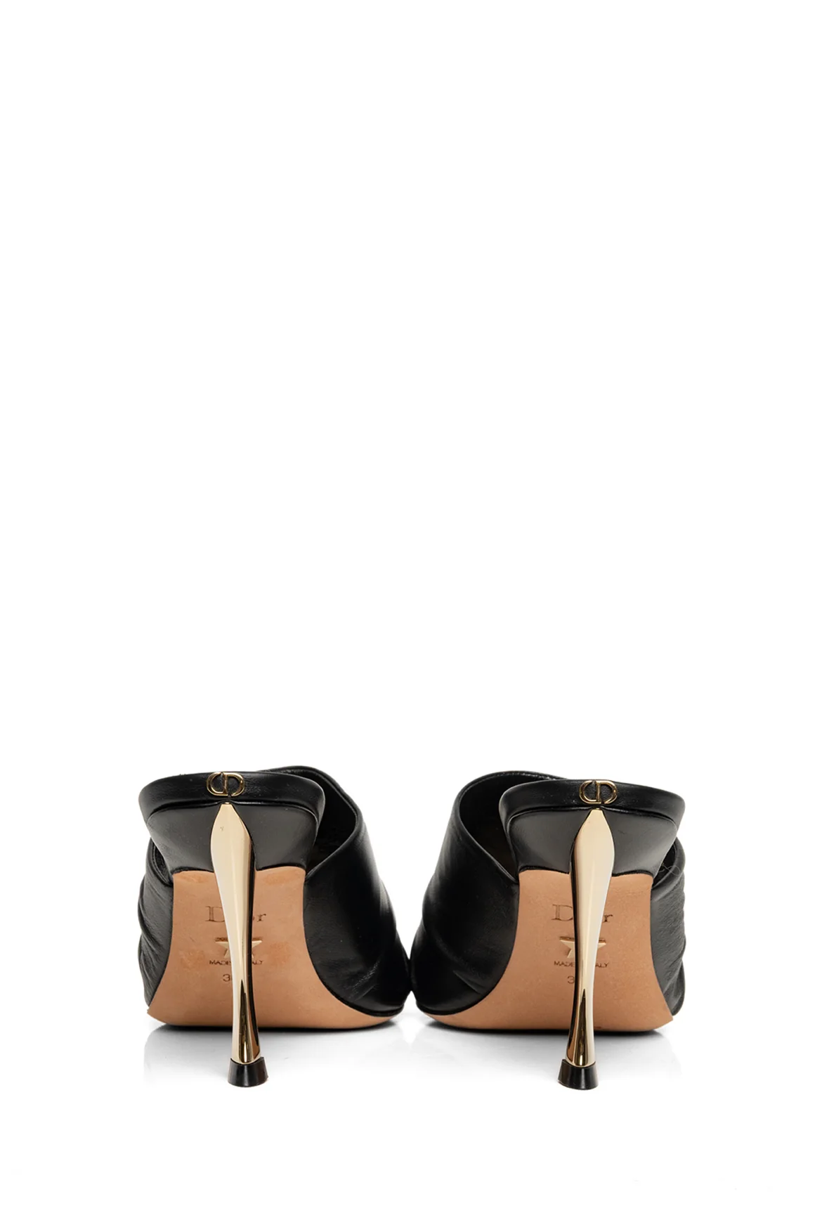 Dior Size 36.5 D-Fame Lambskin Mule Sandals - Image 4