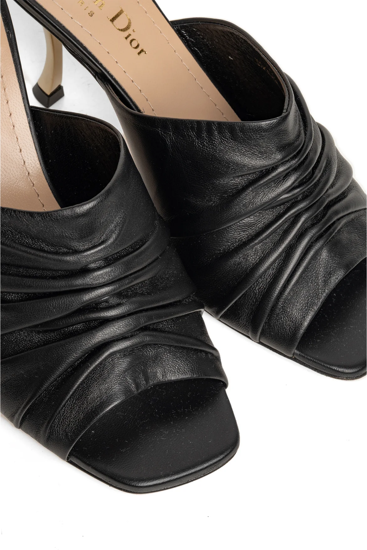 Dior Size 36.5 D-Fame Lambskin Mule Sandals - Image 5