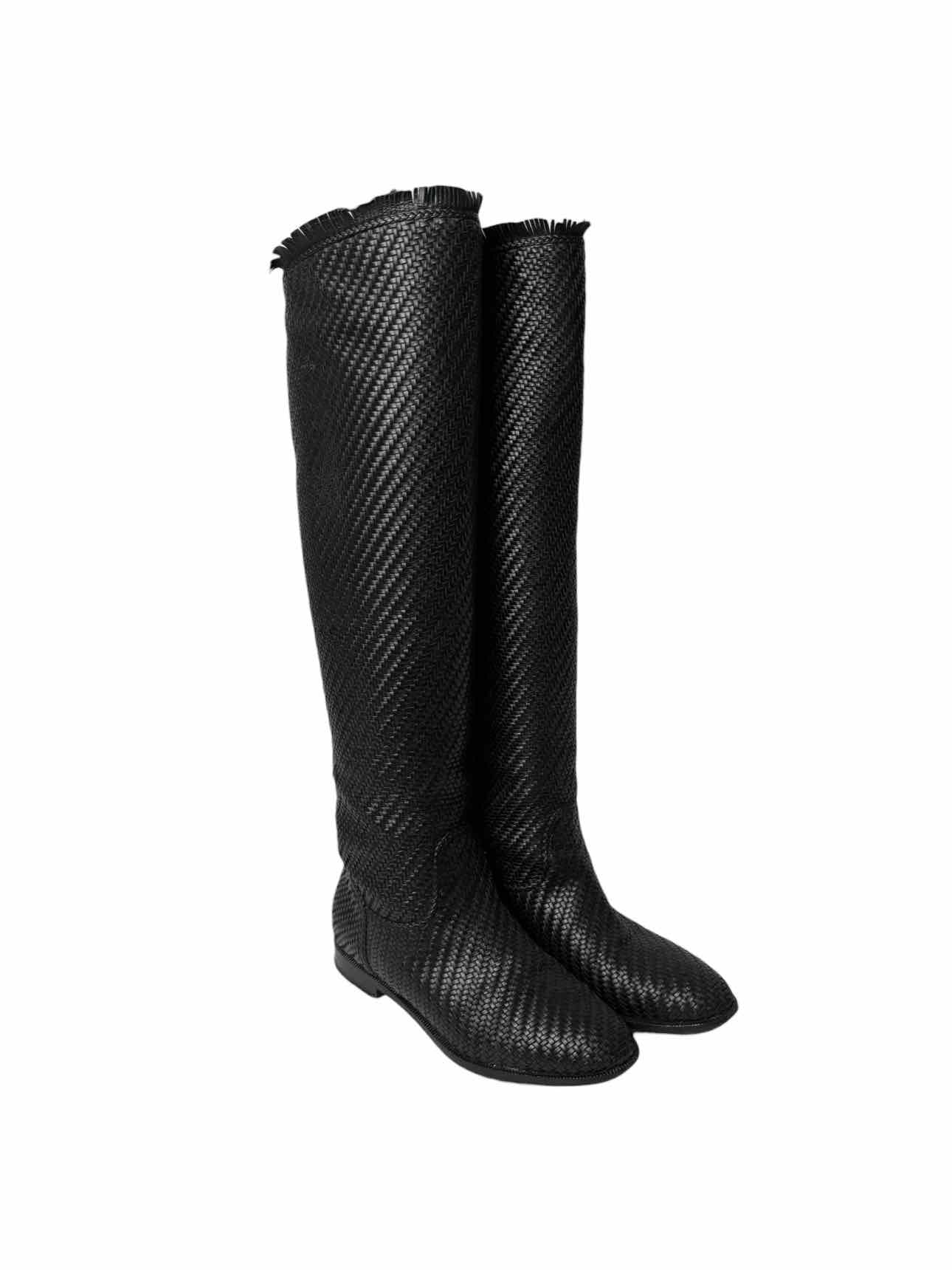 Dior Size 36 Global Woven Leather Boots - Image 2