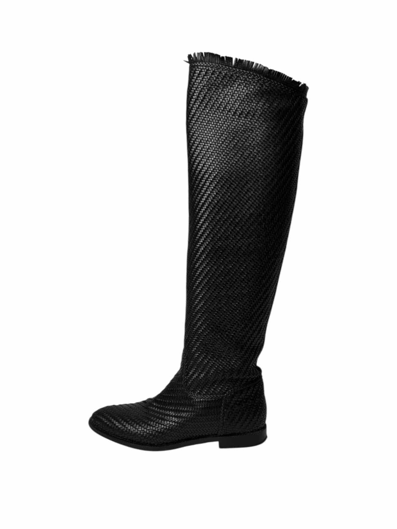 Dior Size 36 Global Woven Leather Boots - Image 3