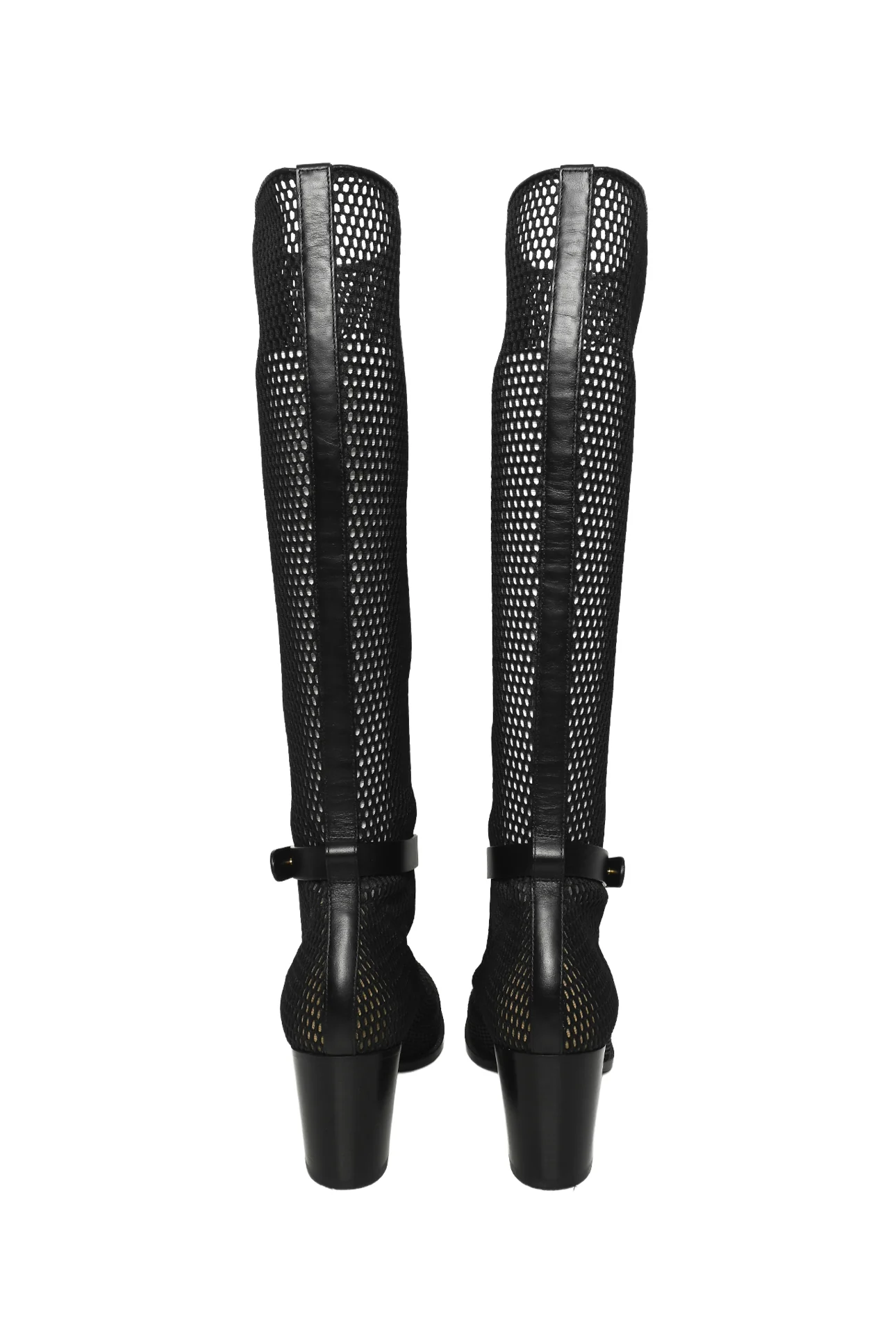 Dior Size 37.5 Empreinte Mesh Knee Heigh Boots - Image 4