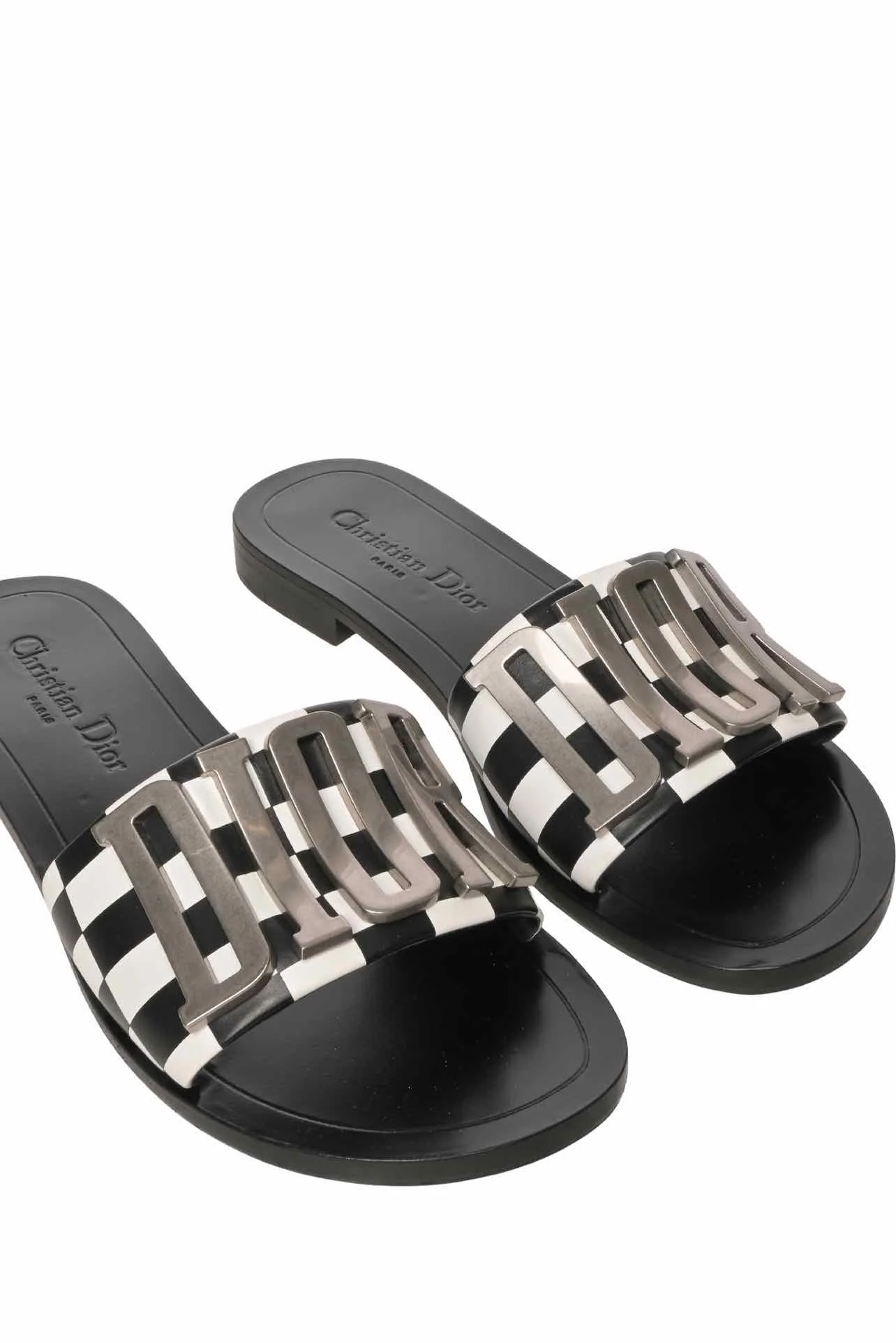 Dior Size 37 Dio(r)evolution Leather Slide Sandals - Image 4