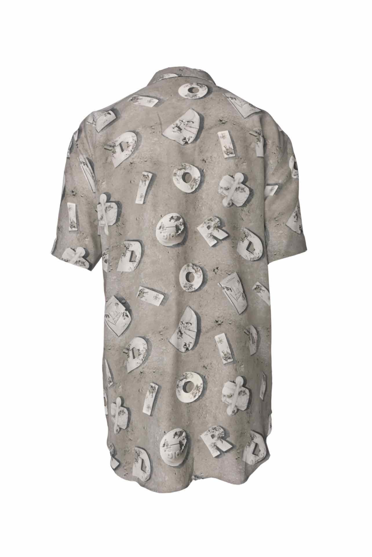 Dior Size 39 Men's Daniel Arsham Lunar Relic Short Sleeve Shirt - Image 2