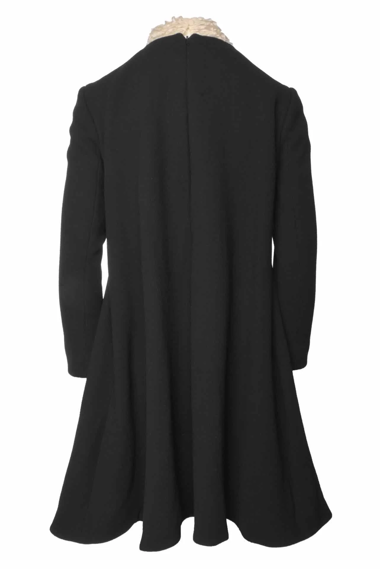 Dior Size 8 Lace Collar Wool Dress - Image 2