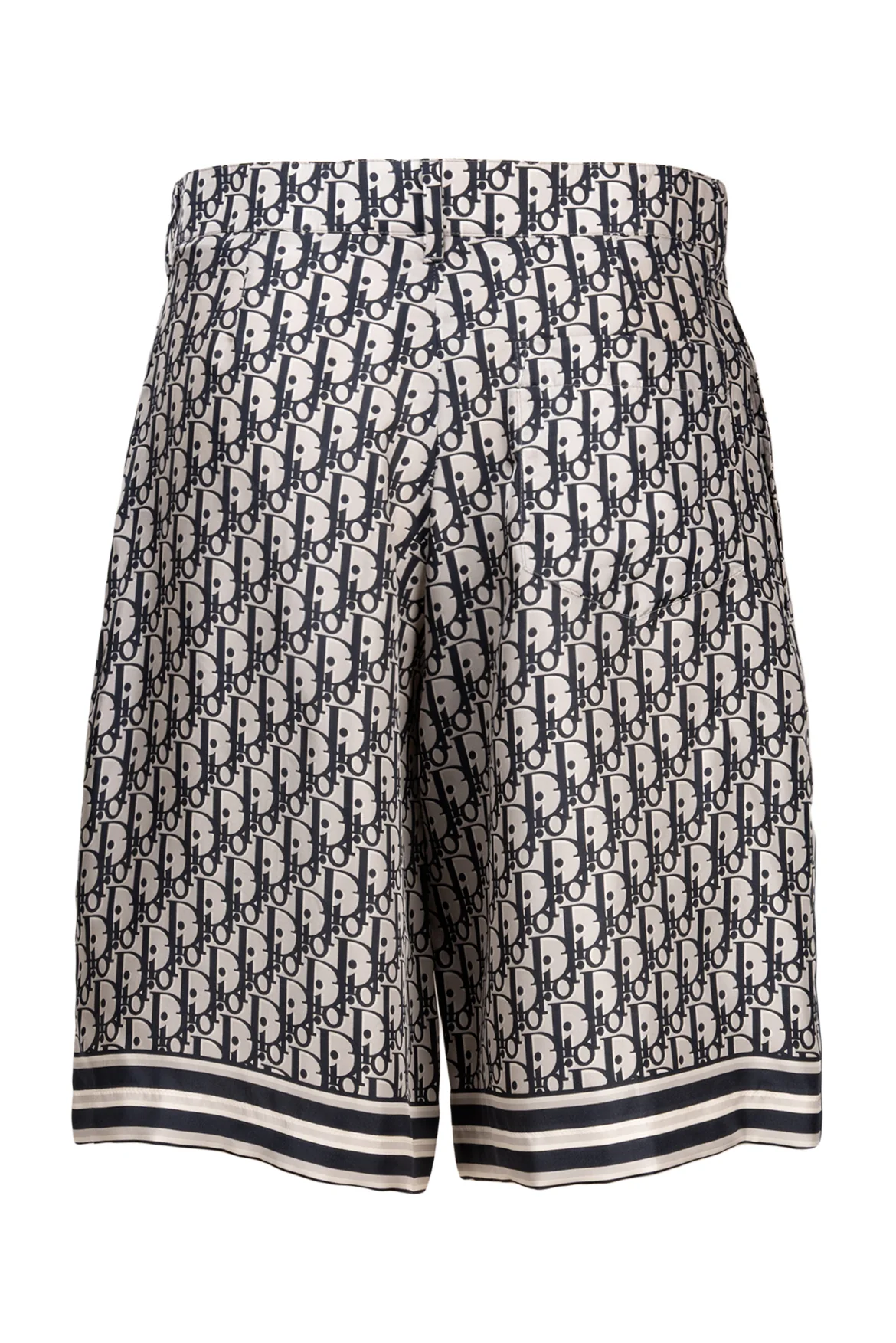 Dior Size S Oblique Monogram Silk Bermuda Shorts - Image 2