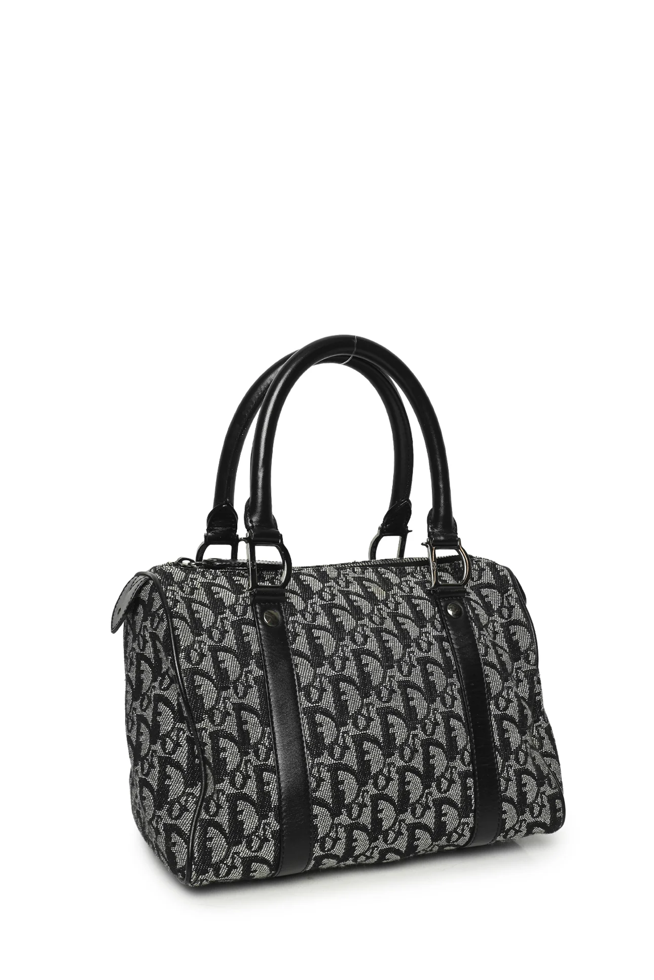 Dior Vintage 2002 Trotter Canvas Boston Bag Purse - Image 2