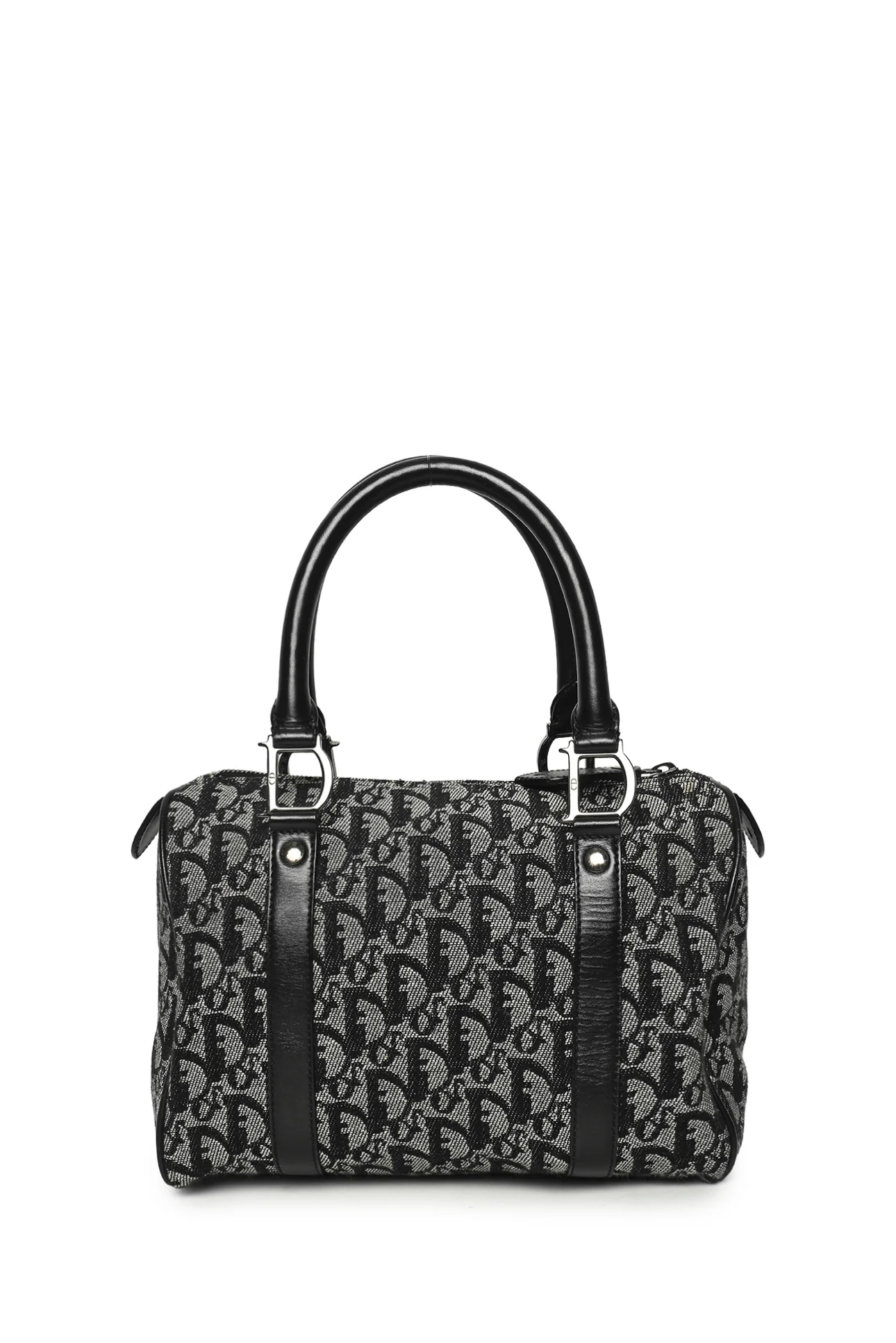 Dior Vintage 2002 Trotter Canvas Boston Bag Purse - Image 3