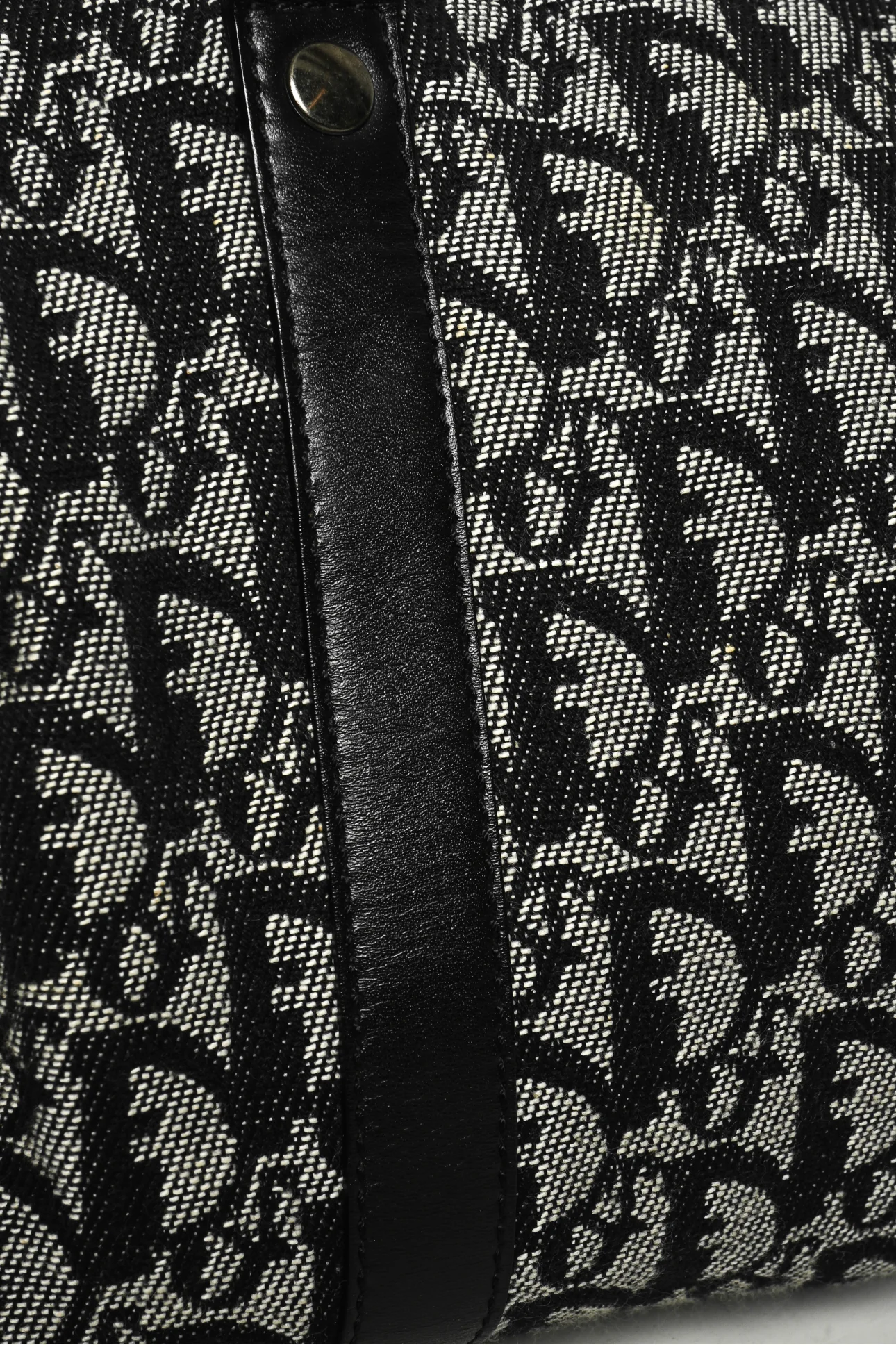 Dior Vintage 2002 Trotter Canvas Boston Bag Purse - Image 6