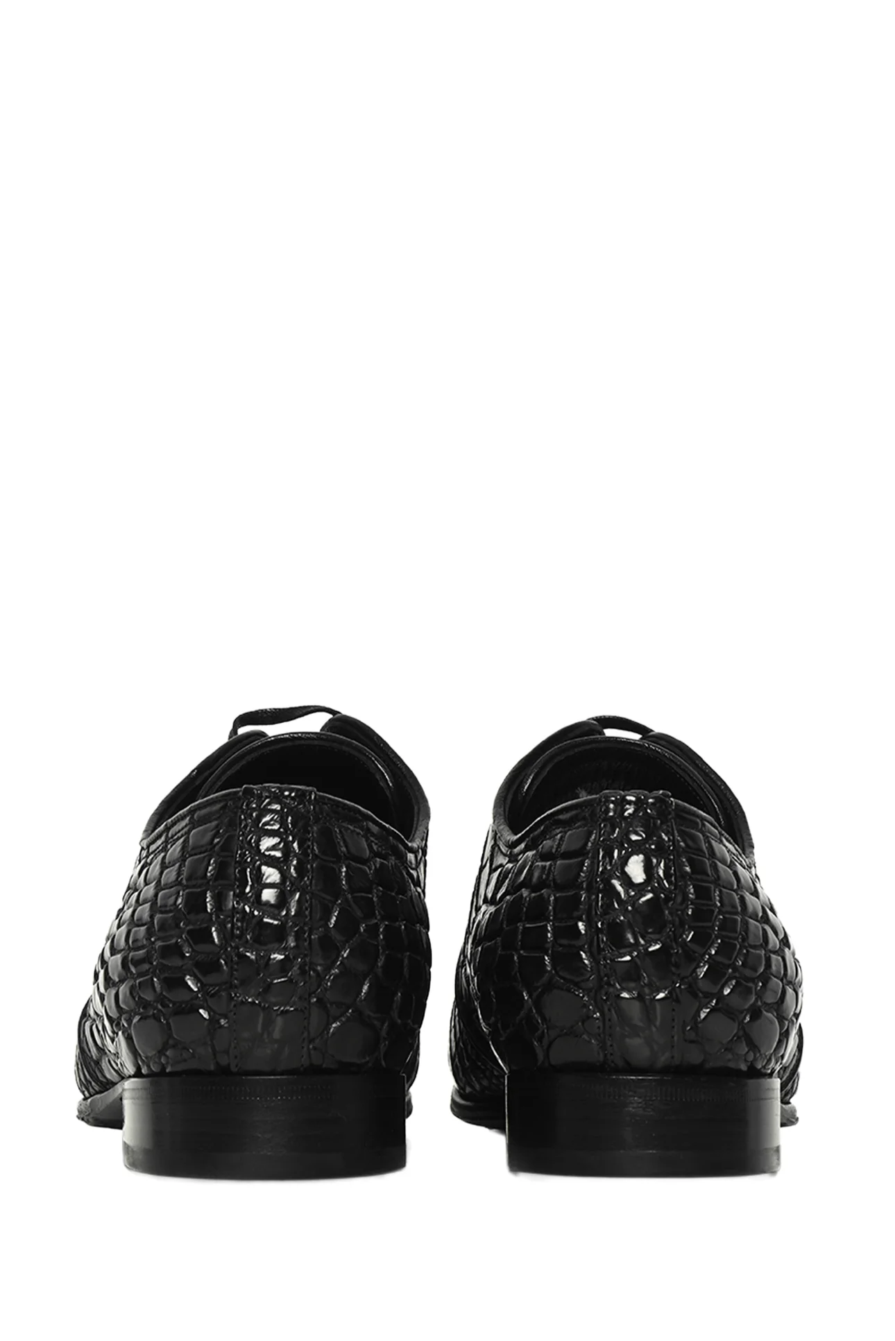 Dolce & Gabbana Men's Size 6.5 Croc Leather Derby Shoes - Image 4