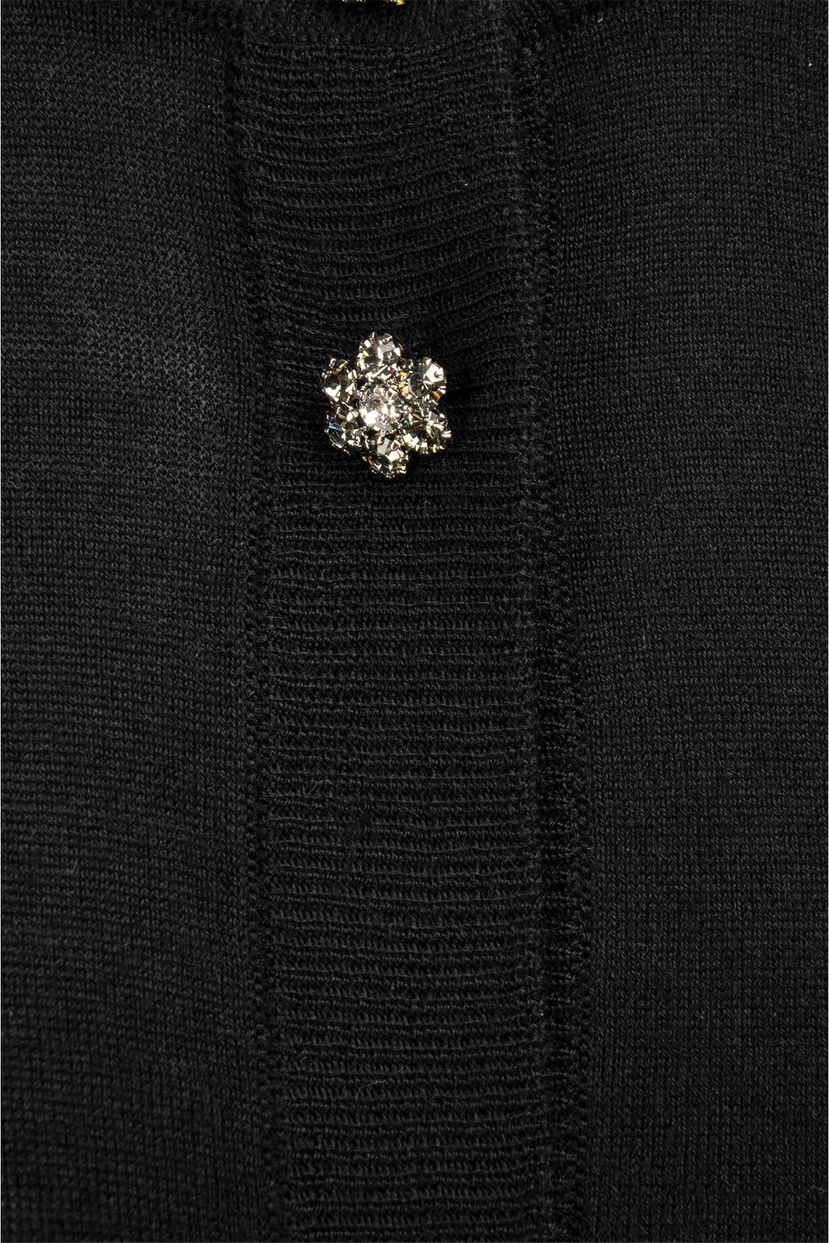 Dolce & Gabbana Size 10 Cashmere & Silk Crystal Button Cardigan - Image 3