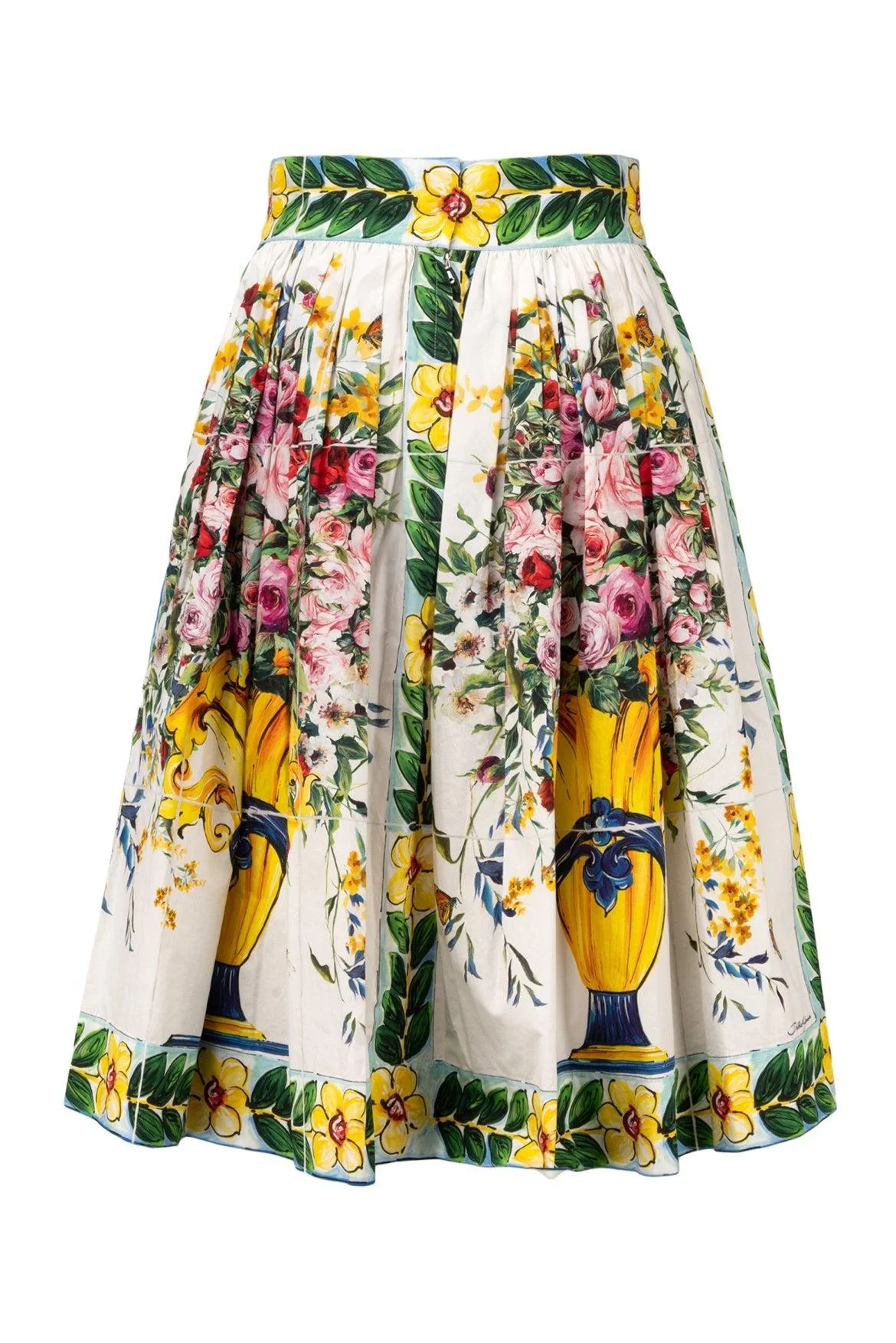 Dolce & Gabbana Size 2 Floral Print Flared Skirt - Image 2