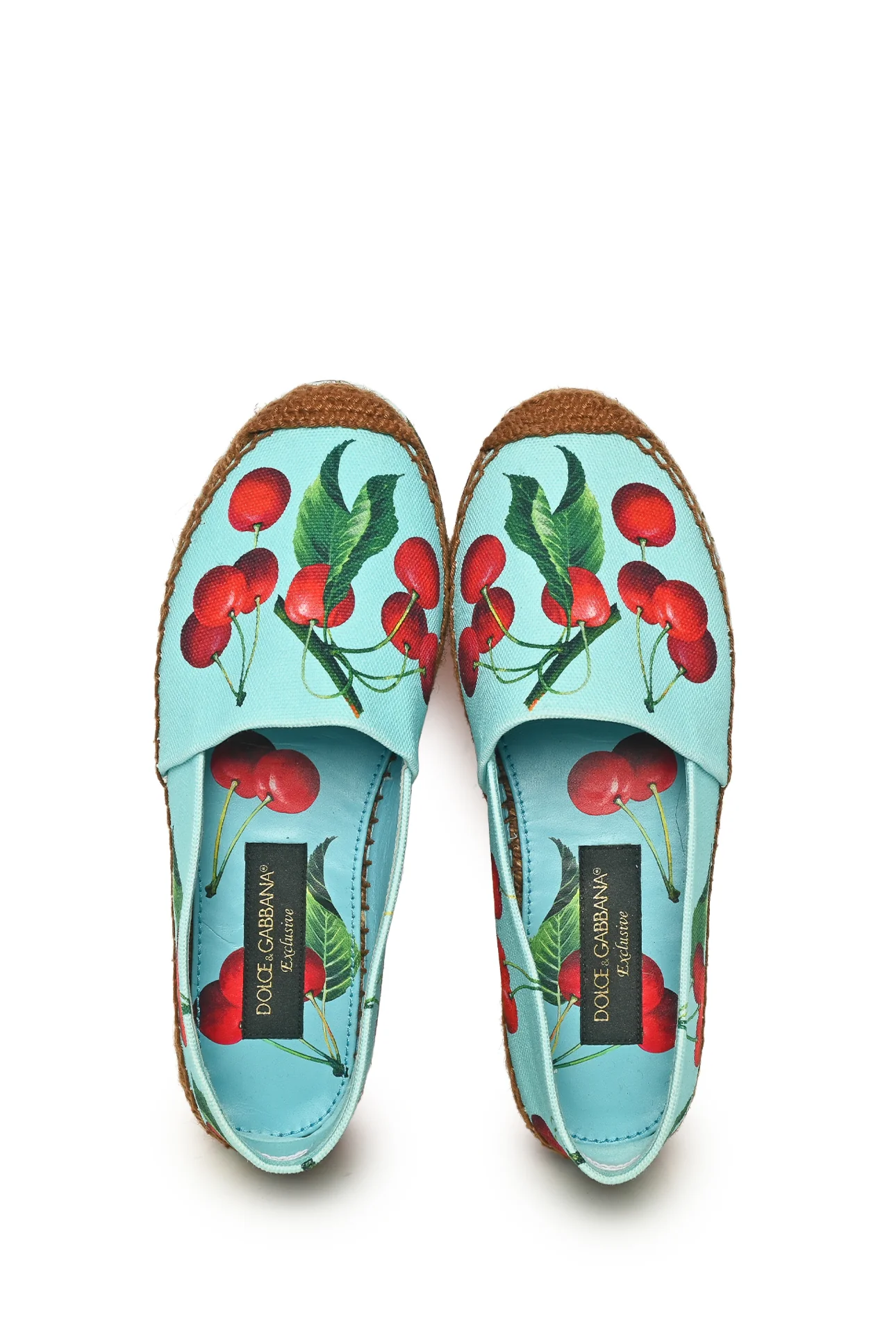 Dolce & Gabbana Size 36 Cherry Print Platform Espadrille Flats - Image 6
