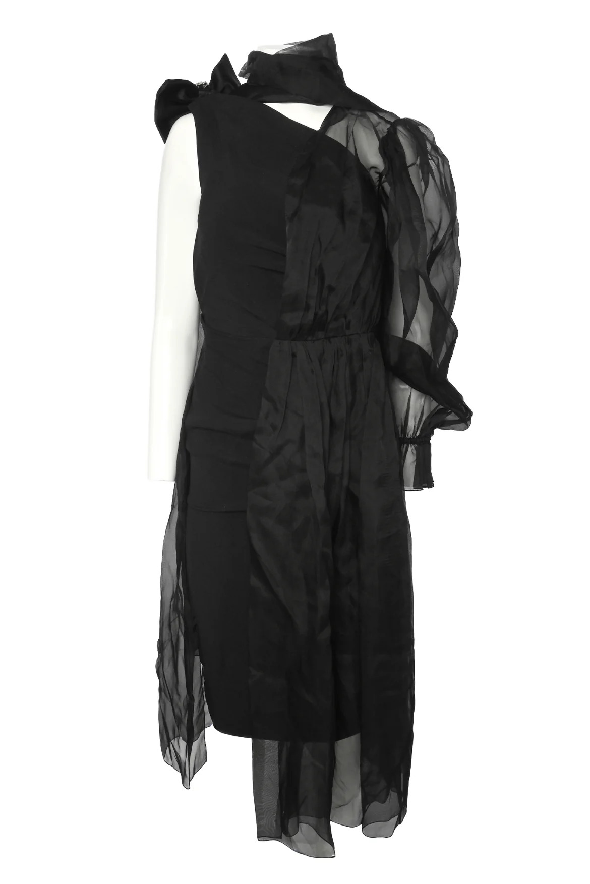 Dolce & Gabbana Size 38 Bow Crystal Embellished Silk Dress