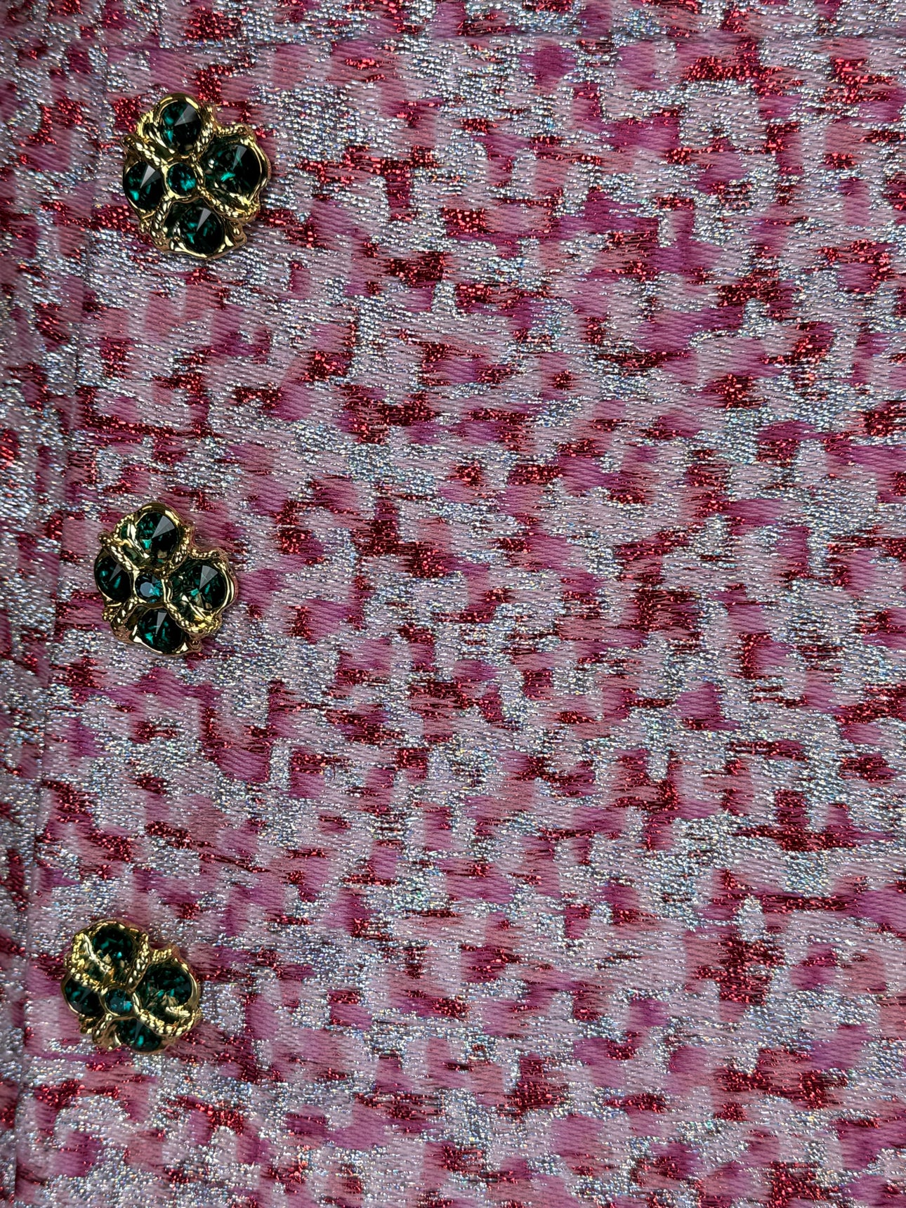 Dolce & Gabbana Size 38 Embellished Jacquard Mini Skirt - Image 3