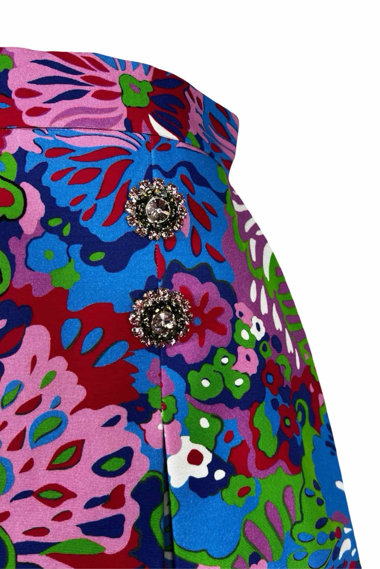Dolce & Gabbana Size 40 Floral Print Mini Skirt - Image 3