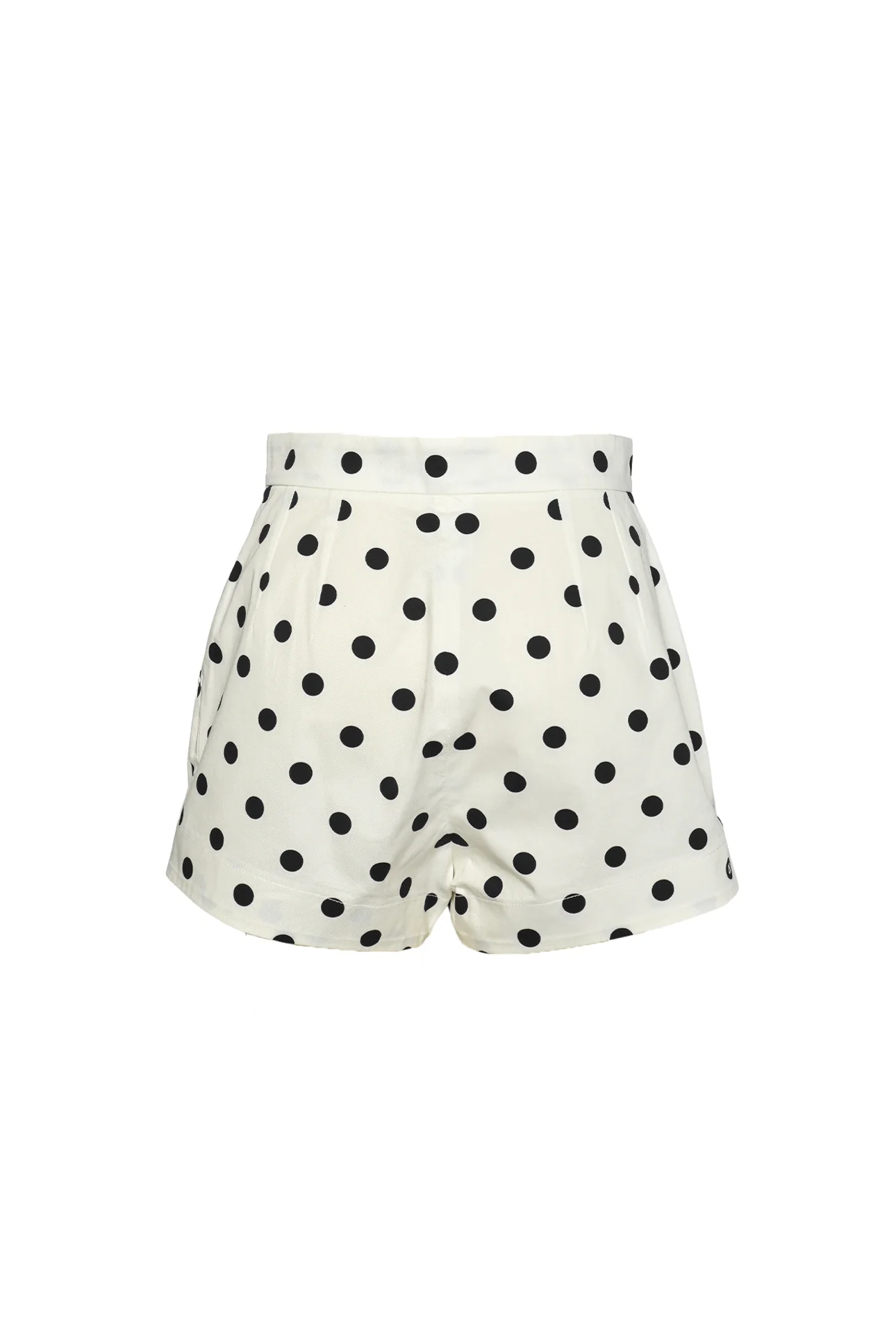 Dolce & Gabbana Size 40 High Waisted Polka-dot Mini Shorts - Image 2