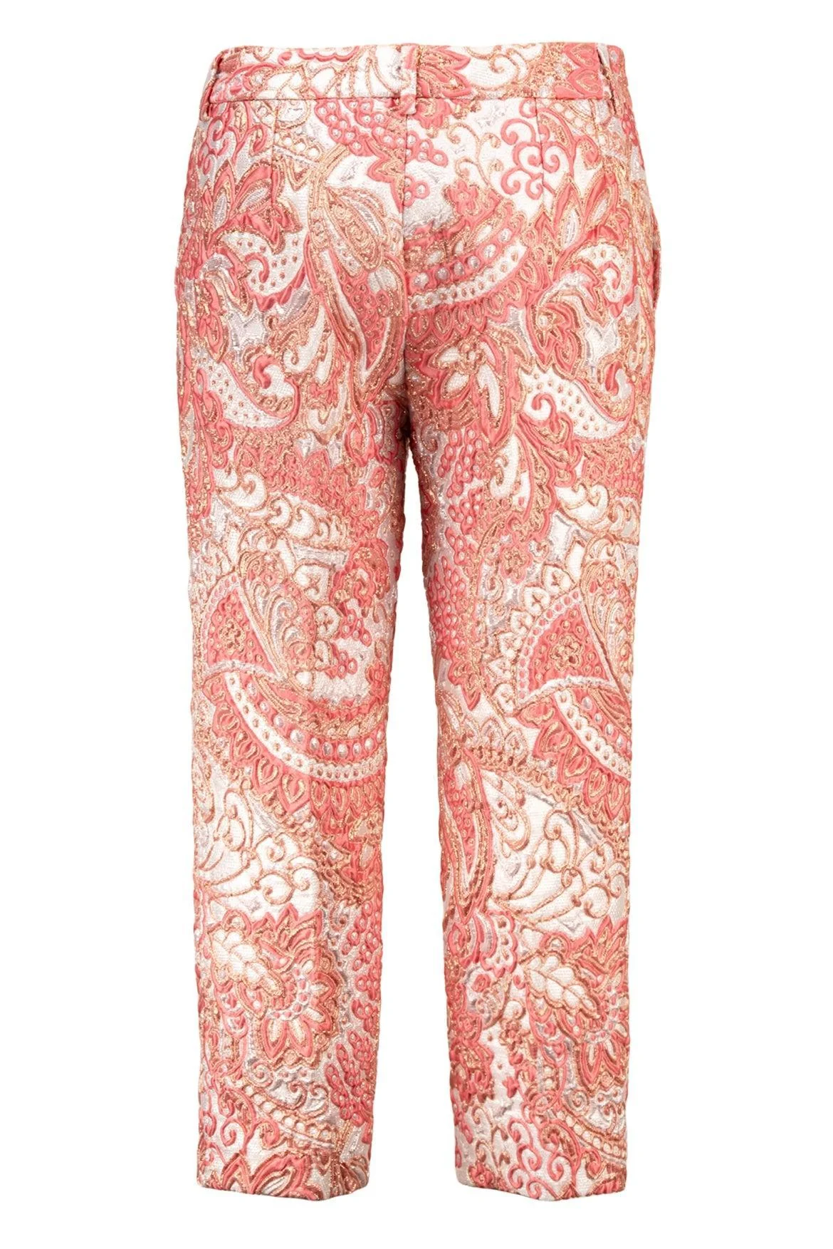 Dolce & Gabbana Size 40 Metallic Jacquard Print Pants - Image 2